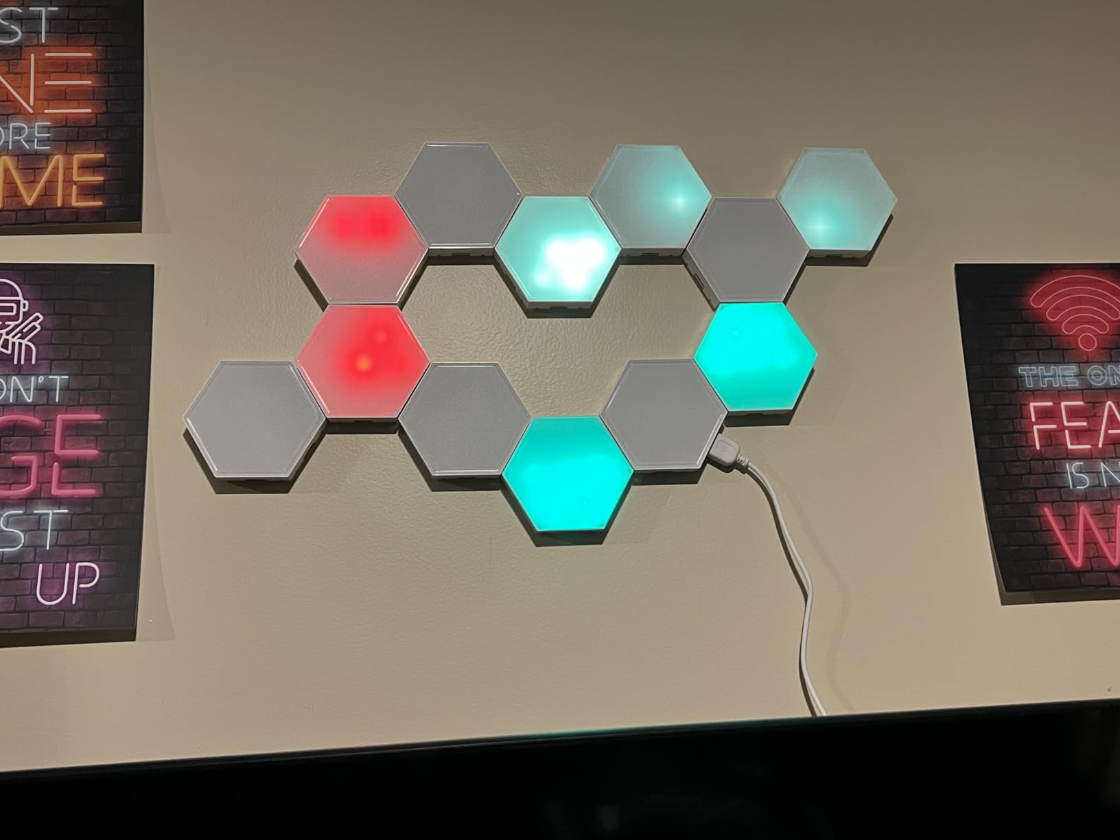 12-Pack Hexagon Light Panels - Smart RGB LED Wall Lights with App & Remote - Music Sync Gaming Lights for Room Decor customer photo 1