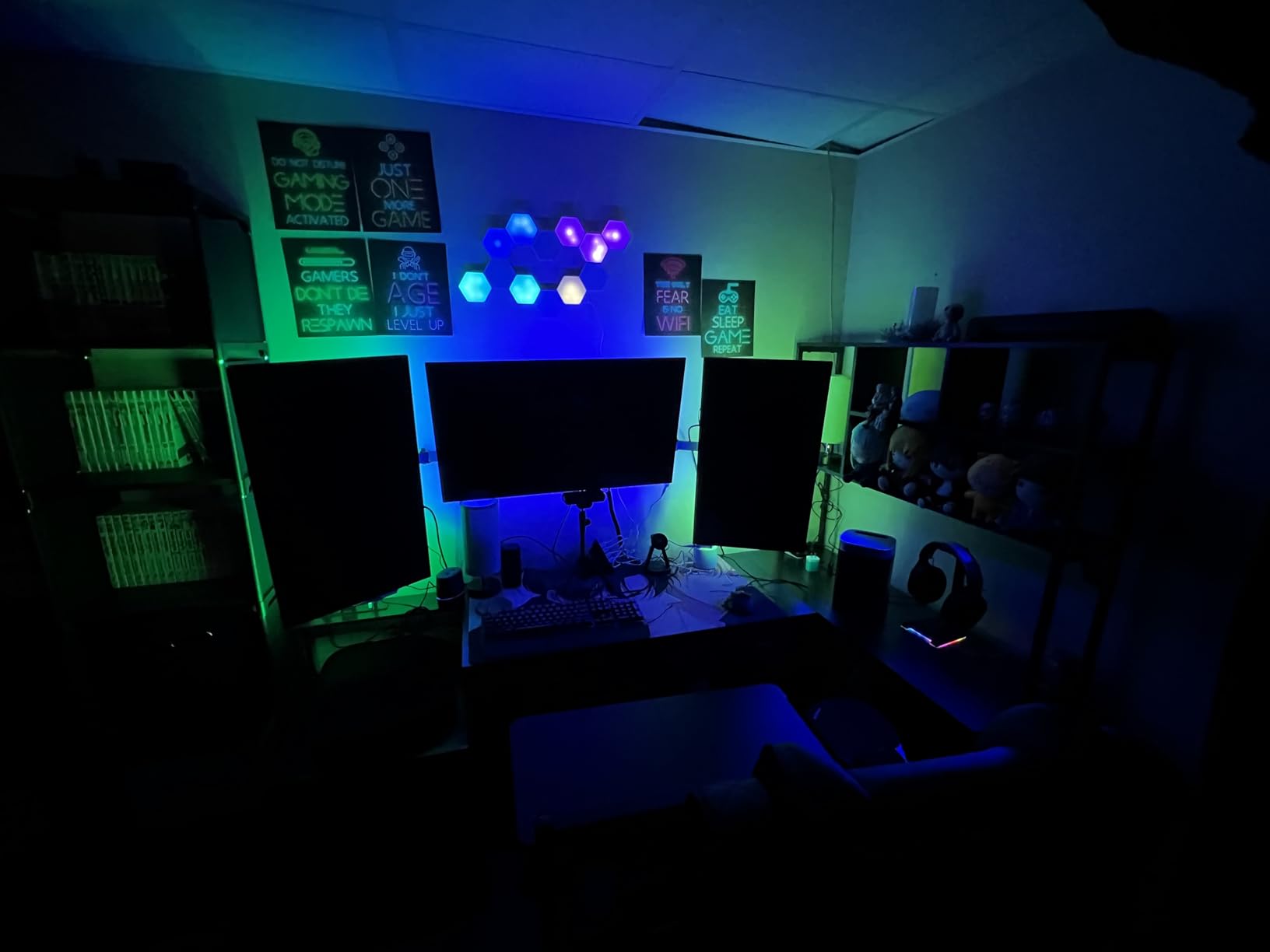 12-Pack Hexagon Light Panels - Smart RGB LED Wall Lights with App & Remote - Music Sync Gaming Lights for Room Decor customer photo 2