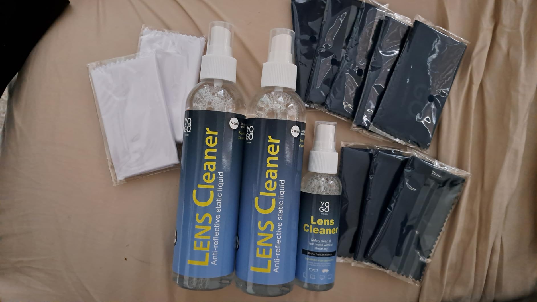 Lens Cleaner Spray 3 Eyeglass Cleaner, with 10 Microfiber Cloths Kit Ammonia and Streak Free Safe for Eyewear and Electronics customer photo 2