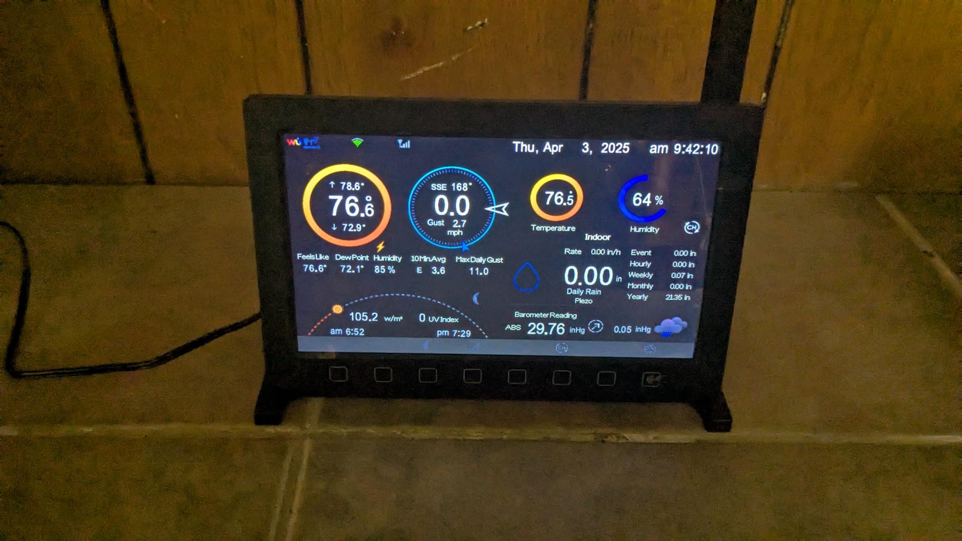 Ecowitt Wittboy Pro Weather Station HP2564, with 7 Inch HP2560 TFT Display Console and WS90 Outdoor Weather Sensor, Supports WU/WeatherCloud/Wow/Ecowitt Servers, 915 MHz customer photo 2