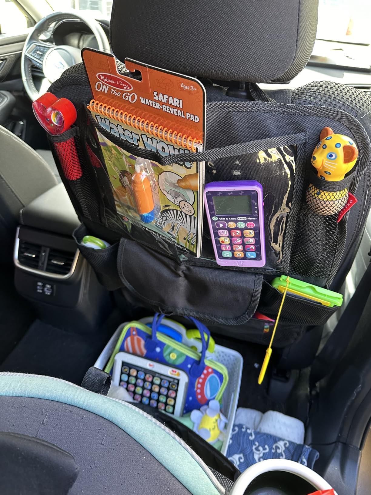 Helteko Car Seat Organizer, Ultra Version Kids Backseat Car Organizers and Storage, Waterproof Back Seat Protector Kick Mats with Tablet Holder 12 in, Car Accessories Interior and Travel Essentials. customer photo 1