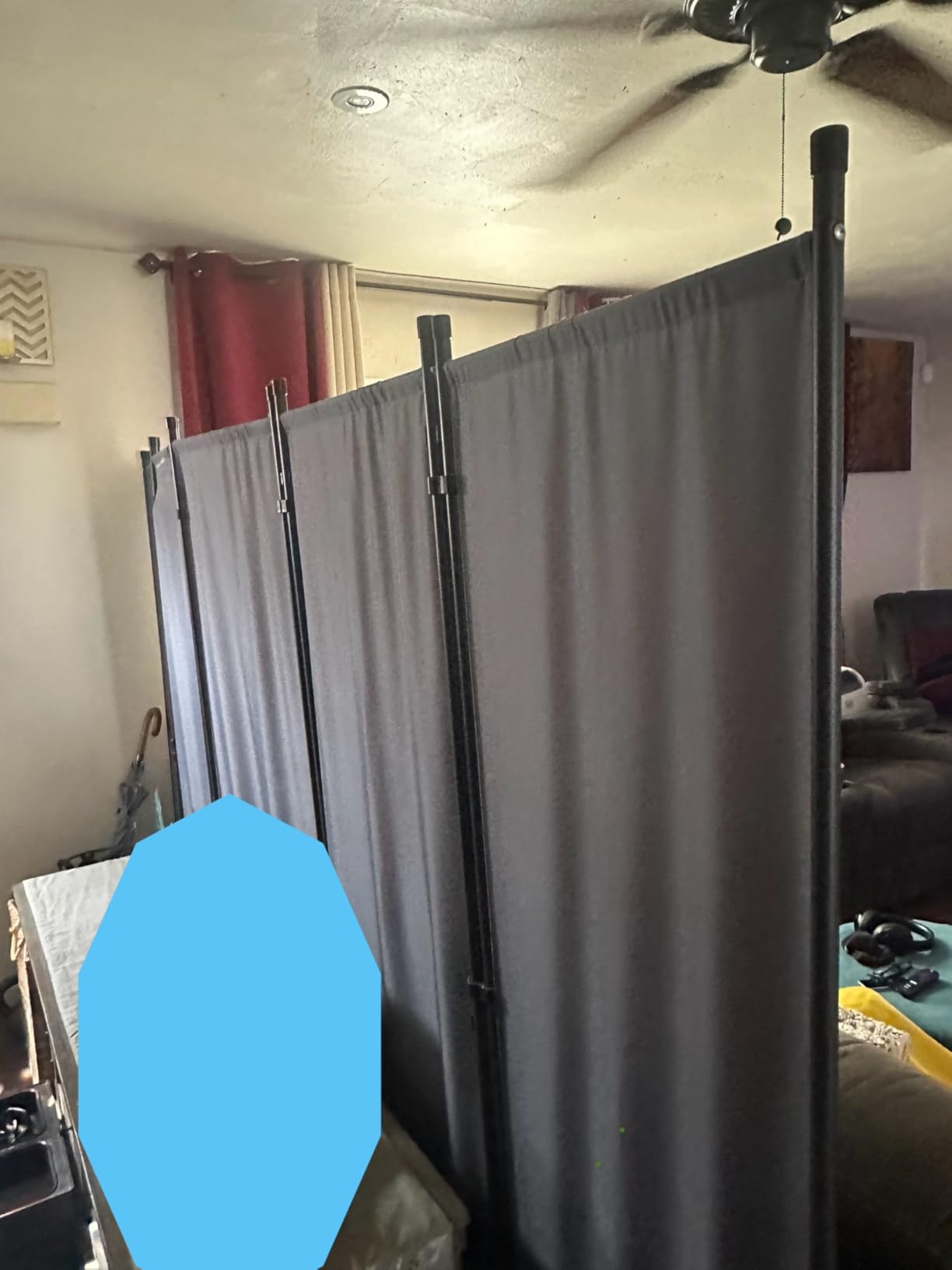 Room Divider 6FT Portable Room Dividers and Folding Privacy Screens, 88'' W Fabric Divider for Room Separation, 4 Panel customer photo 1