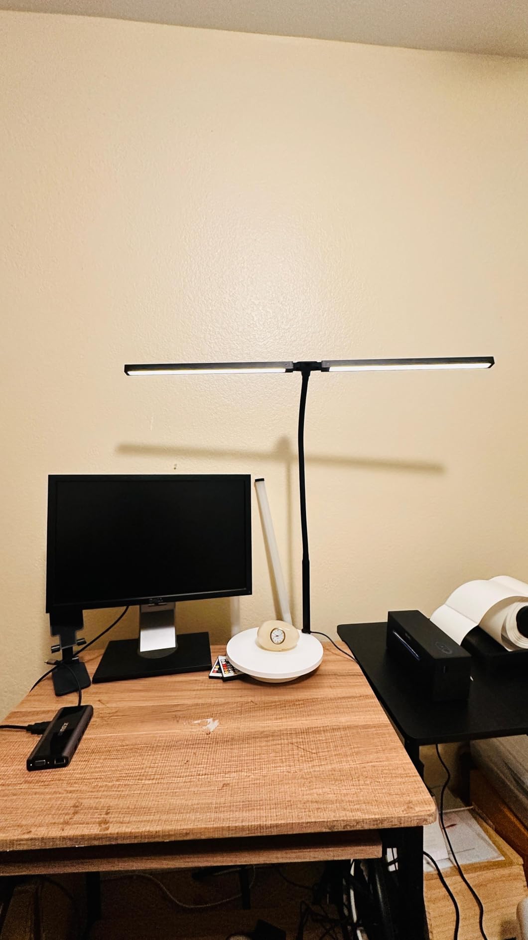 Pzloz Led Desk Lamp for Office Home - Eye Caring Architect lamp with Clamp, Dual Screen Computer Monitor Work Smart Light: 24W 5 Color Flexible Adjustable Lighting Table Lamp for Study Drafting customer photo 1