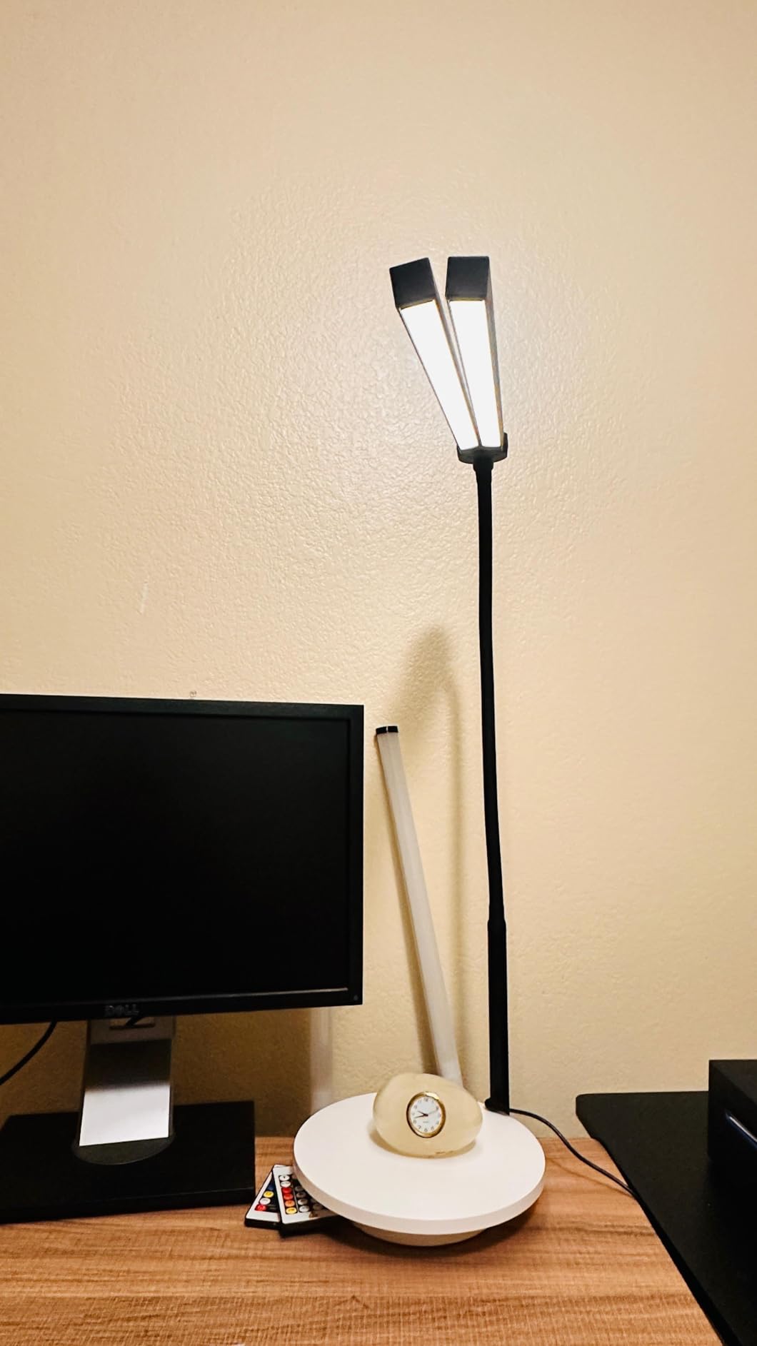 Pzloz Led Desk Lamp for Office Home - Eye Caring Architect lamp with Clamp, Dual Screen Computer Monitor Work Smart Light: 24W 5 Color Flexible Adjustable Lighting Table Lamp for Study Drafting customer photo 2