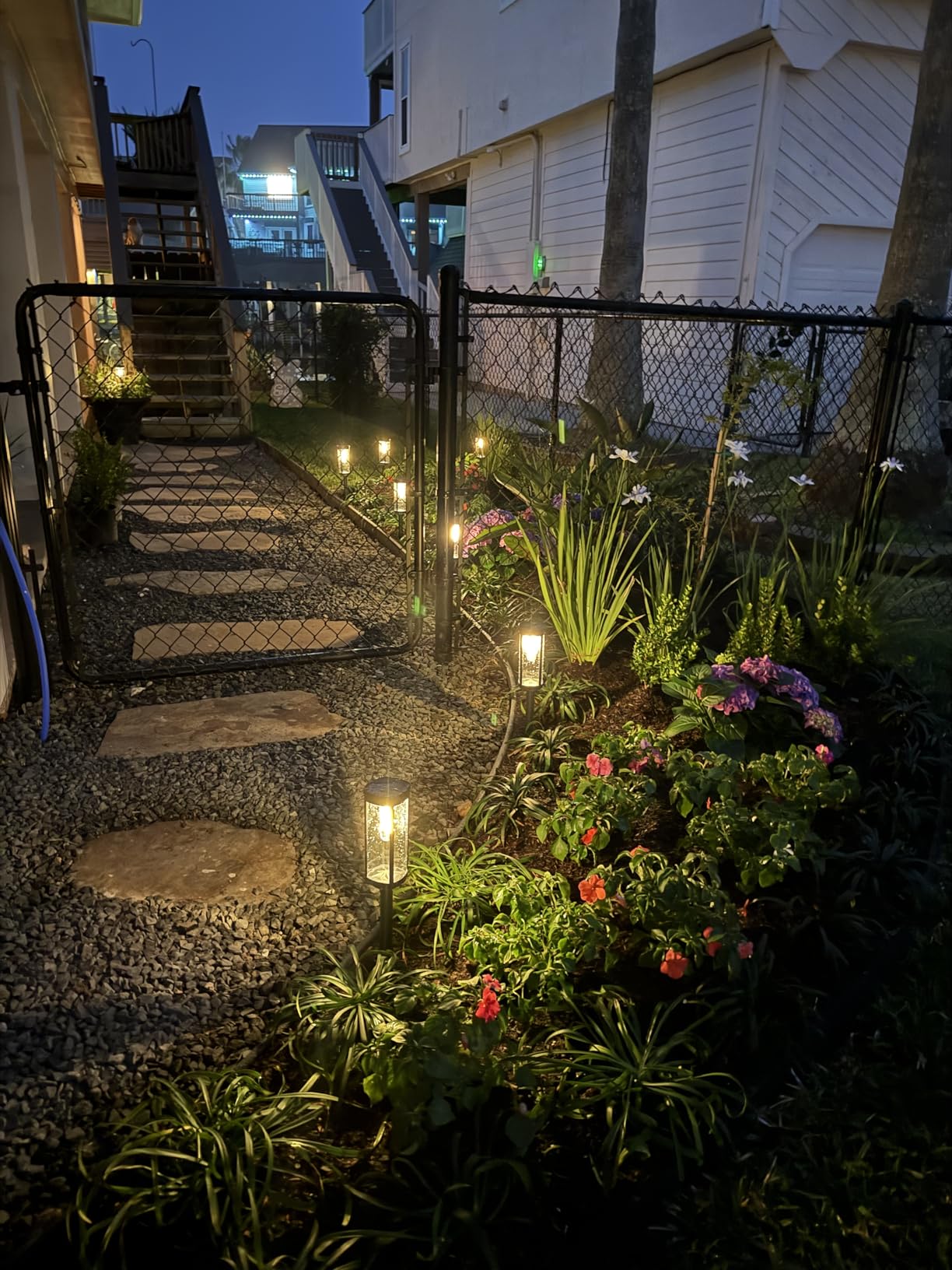BITPOTT Bright Solar Pathway Lights Outdoor, 8 Pack Solar Powered Garden Lights Waterproof IP65, Auto On/Off Outdoor Light for Lawn Patio Walkway Driveway Decor Landscape Lighting customer photo 1