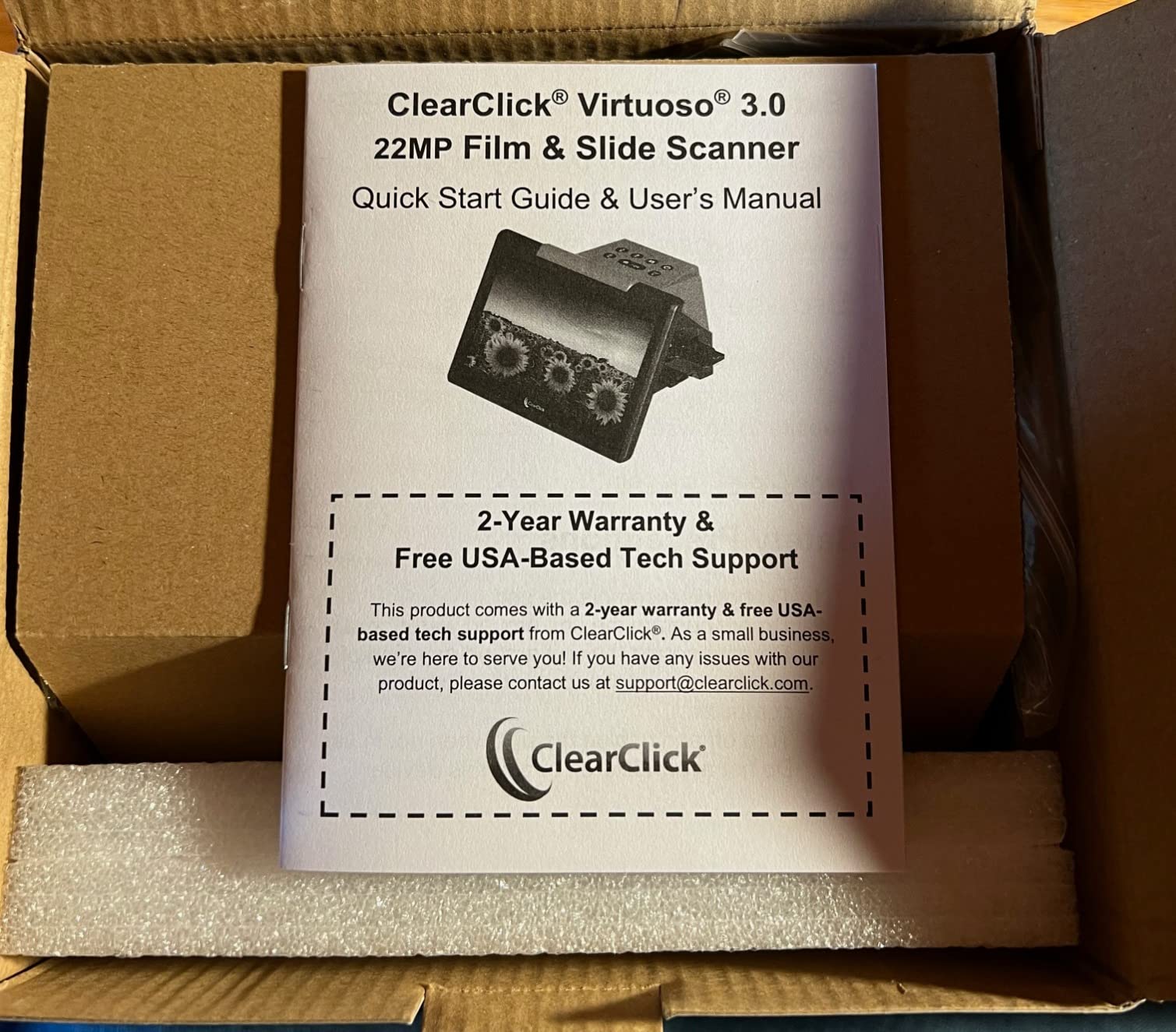 ClearClick Virtuoso 3.0 (Third Generation) 22MP Film & Slide Scanner with Large 7