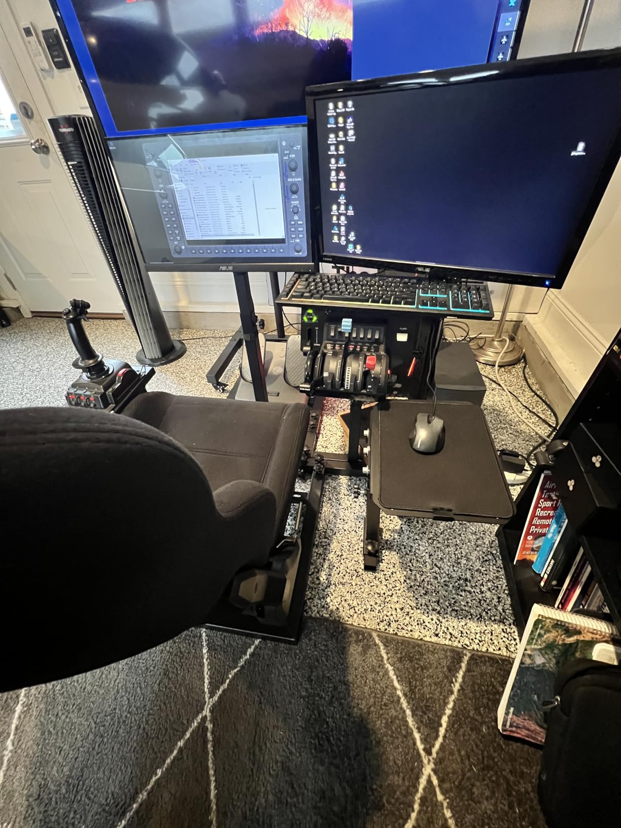 Marada Universal Flight Simulation Cockpit with Racing Seat Adjustable Fit for Thrustmaster/HOTAS Warthog/Logitech G29 G920 customer photo 1