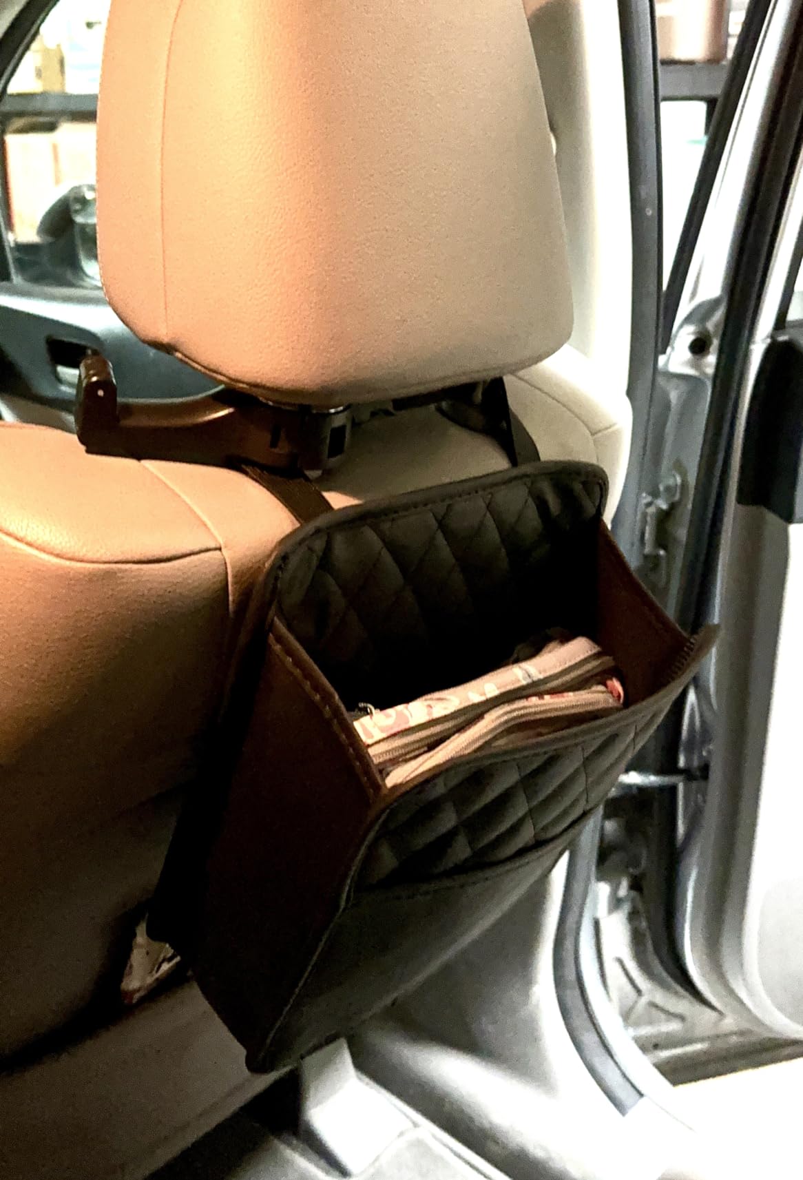 FrgKbTm Car Seat Back Hanging Bag Car Document Holder Multi-Pocket Bottle Bag Storage Box Organizer Travel Tidy Pouch Pocket Kids customer photo 1
