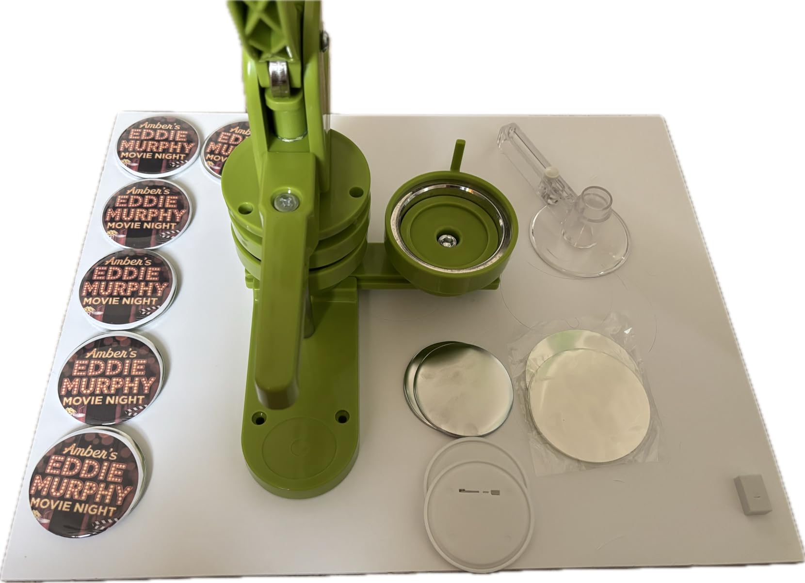 Button Maker Machine, 75mm(3 inch) DIY Pin Button Maker Press Machine Kit, Badge Button Press Machine Pin Maker Machine with Free 100pcs Button Parts&Pictures&Circle Cutter&Magic Book customer photo 2