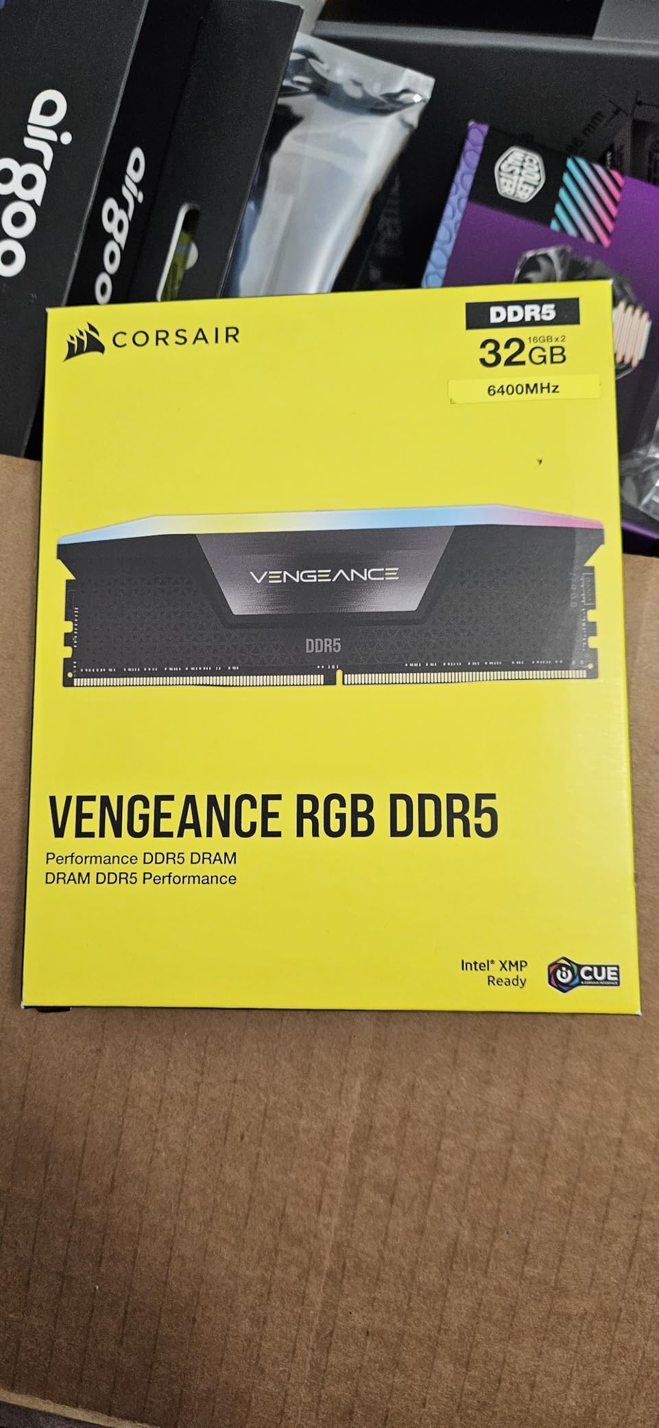 CORSAIR Vengeance RGB DDR5 RAM 32GB (2x16GB) Up to 6400MHz CL36-48-48-104 1.35V Intel XMP 3.0 Desktop Computer Memory - Black (CMH32GX5M2B6400C36) customer photo 2