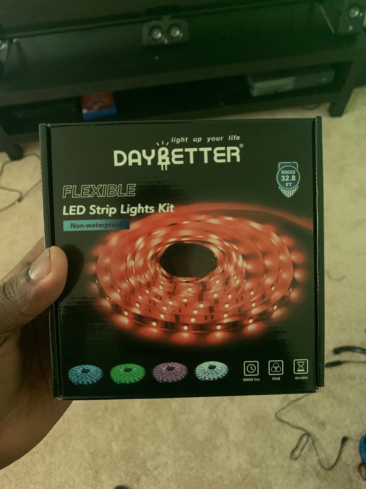 DAYBETTER LED Strip Lights 200 ft (2 Rolls of 100 ft), Smart App Control Lighting Bedroom Rome Decor with Remote, RGB Music Sync Color Changing LED Lights for Party customer photo 2