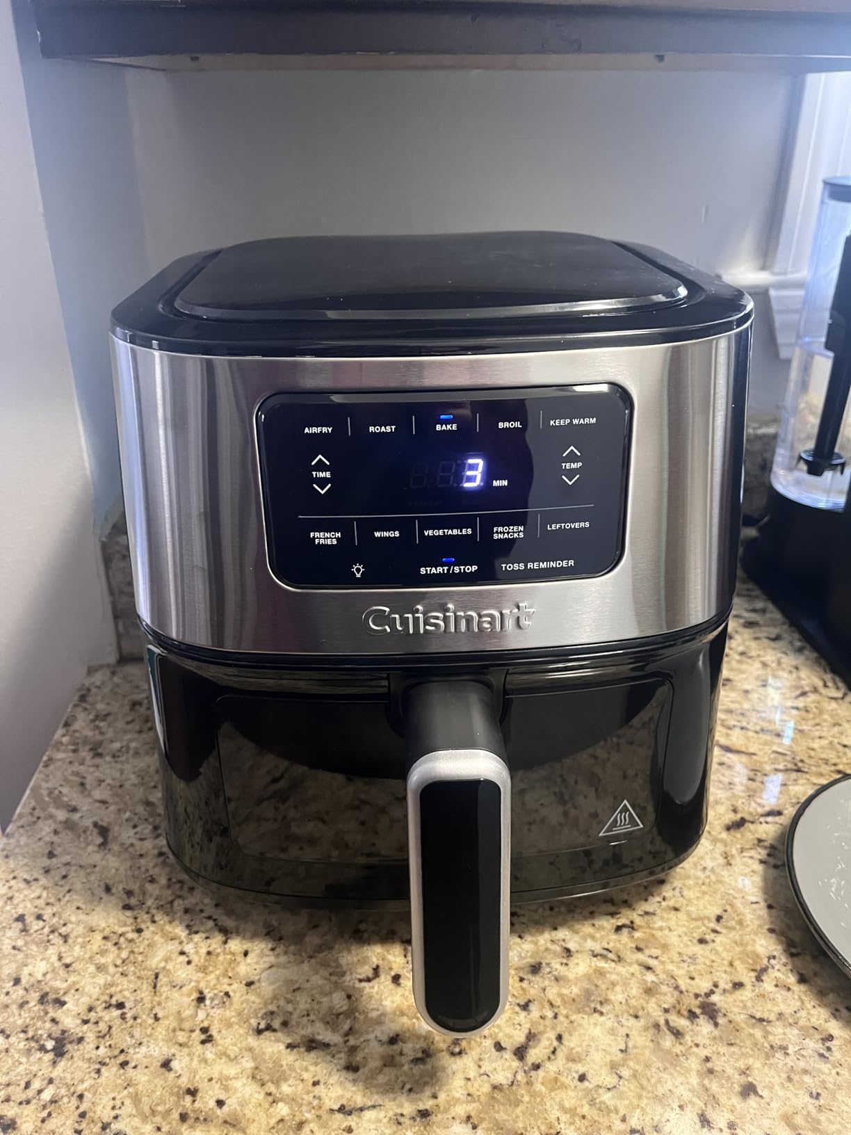 Cuisinart Air Fryer, 6-Quart Basket Large Fryer with 5 Cooking Functions to Roast, Bake, Broil, Air Fry and Keep Warm, 5 Airfryer Presets, Dishwasher-Safe Parts, AIR-200NAS, Stainless Steel & Black customer photo 1