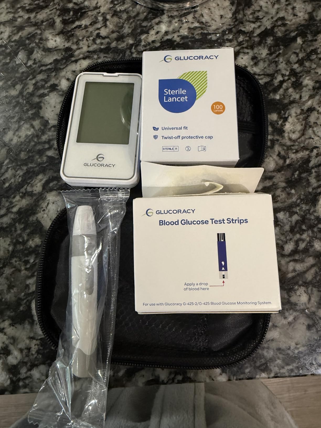 Glucoracy Blood Glucose Monitor Kit with 100 Blood Sugar Test Strips & Lancets customer photo 2