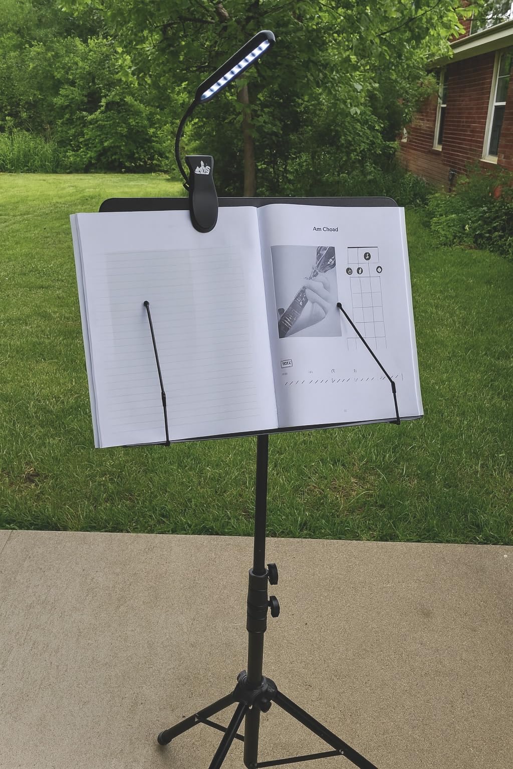 Ramzi Music Stand For Sheet Music 5 In-1 Dual-Use Desktop Book Stand with Music Stand Light, Carrying Bag, Sheet Music Clip customer photo 1