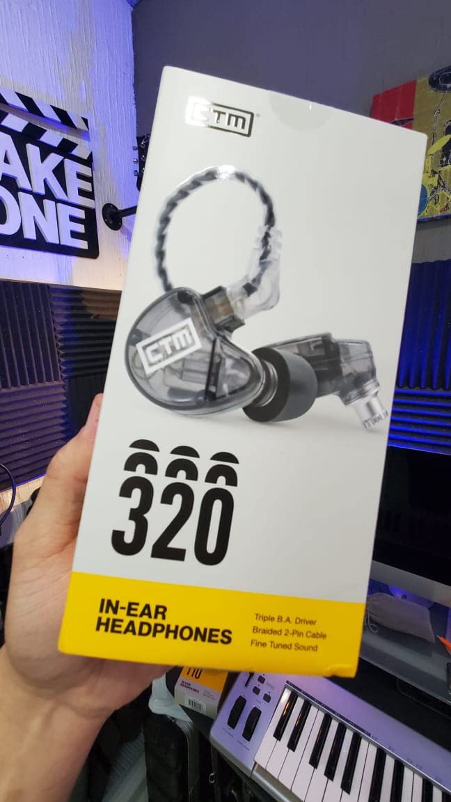 CTM CE320 Triple Driver in-Ear Monitor | Noise Isolating Professional Musician Wired in-Ear Monitor | Detachable Cable (Clear) customer photo 1