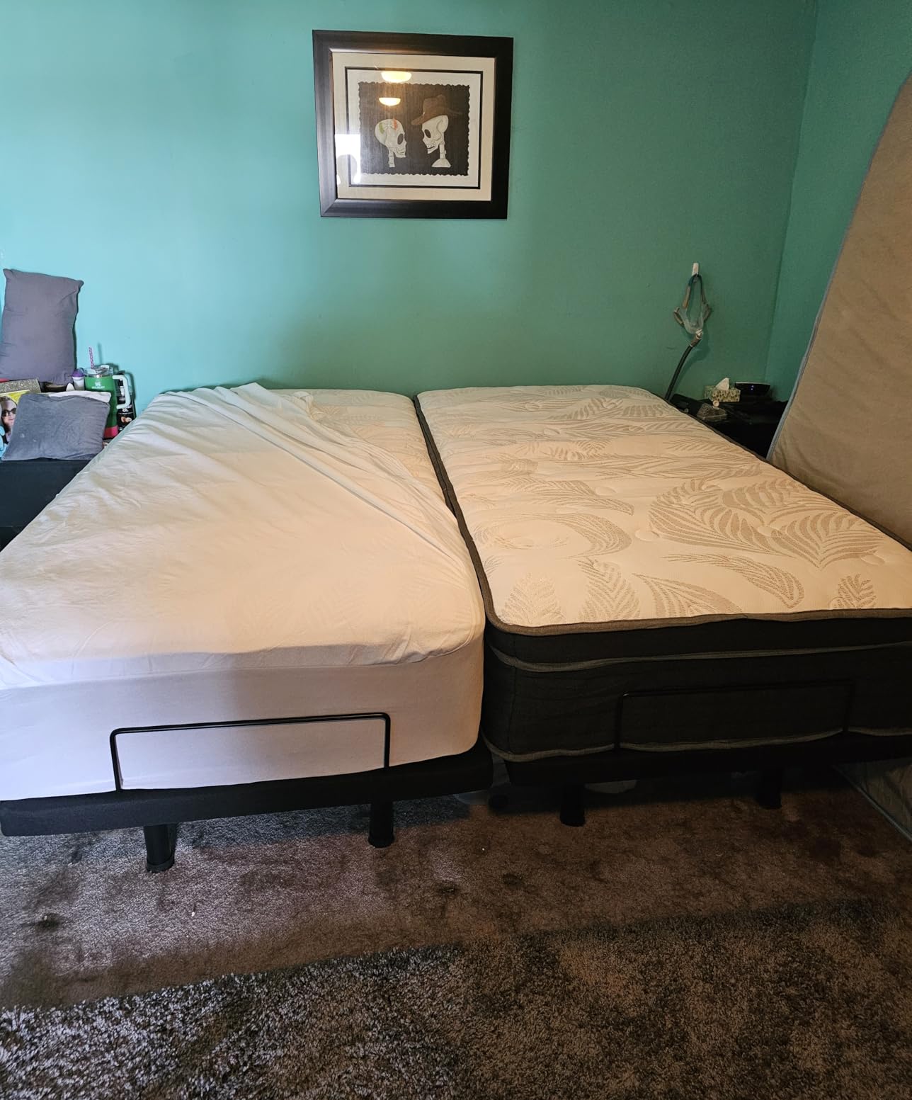 Tami Tami T600 Adjustable Bed Frame Queen Size with Remote & Massage - Electric Beds Bases, Zero Gravity, Dual Side USB, Side Pockets, Nightlight, Quiet Motor, Wireless Remote, 5 Min Easy Assembly customer photo 1