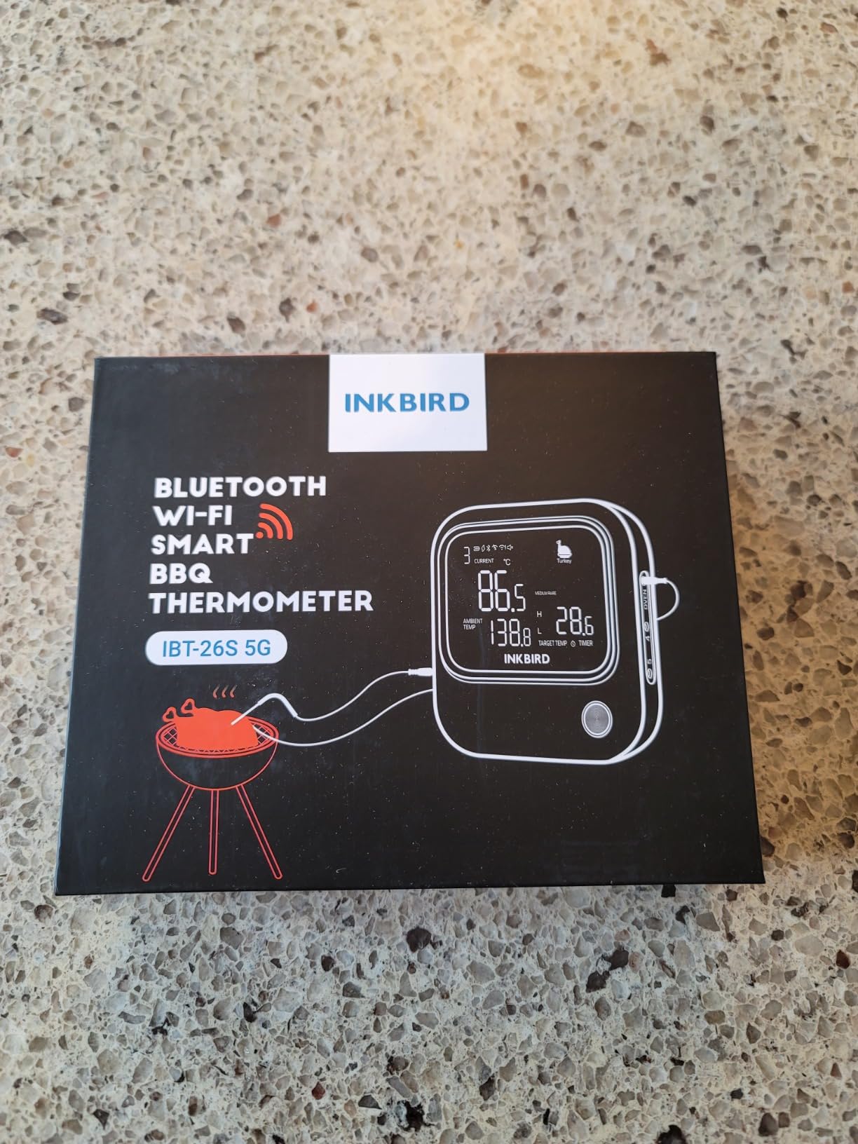 5GHz WiFi & Bluetooth 5.1 Meat Thermometer, Inkbird WiFi Grill Meat Thermometer for Grilling Smoker BBQ Cooking with 4 Probes, IBT-26S Wireless APP Control, Alarm Timer, Backlit LCD, Rechargeable customer photo 2