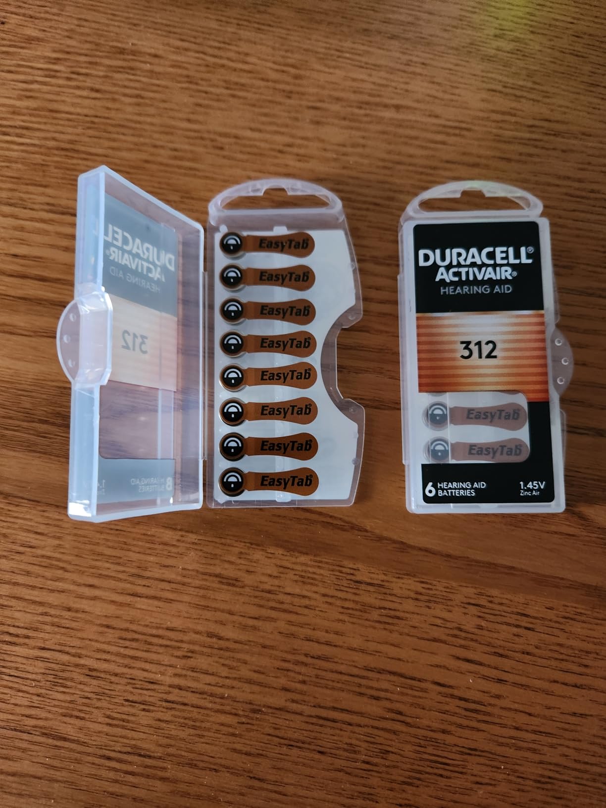 Duracell Hearing Aid Batteries Brown Size 312, 32 Count Pack, 312A Size Hearing Aid Battery with Long-Lasting Power, Extra-Long EasyTab Install for Hearing Aid Devices customer photo 2