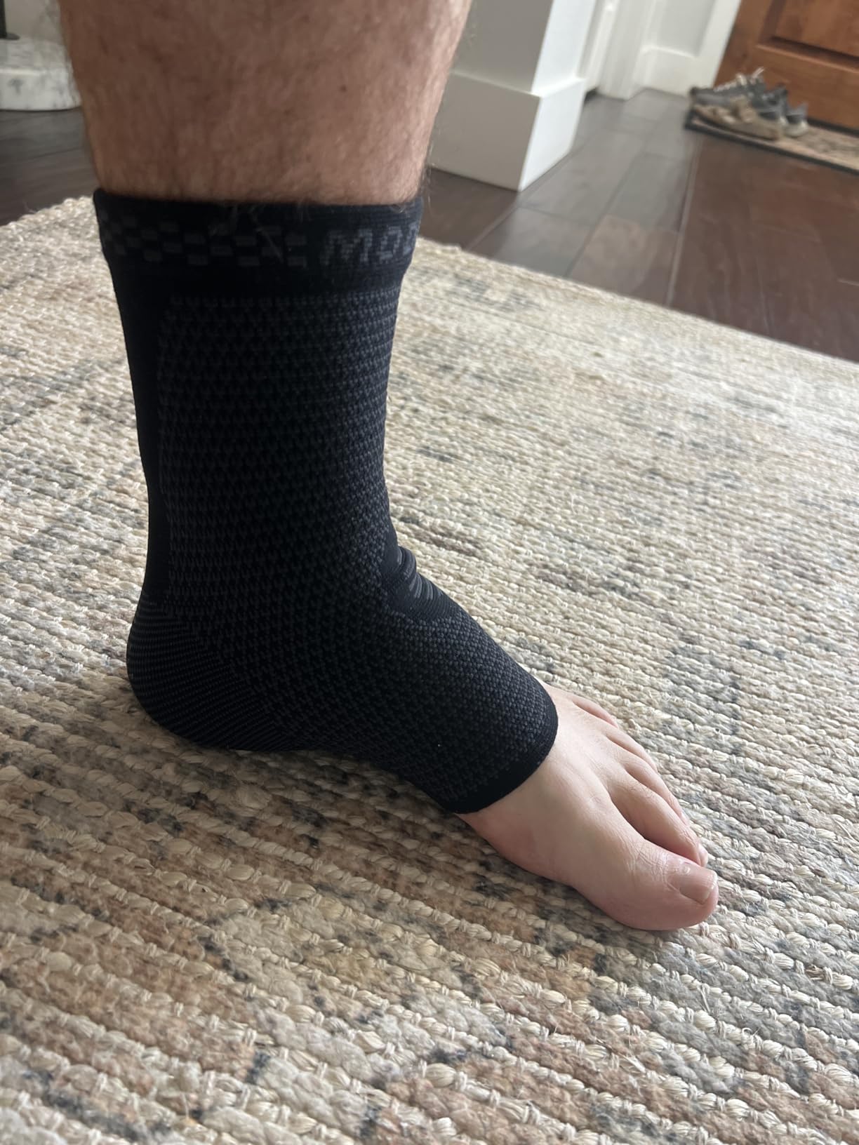 Modvel Foot & Ankle Brace Socks for Sprained Ankle Compression Sleeve - Plantar Fasciitis Relief Brace, Foot Support for pain Women & Men - Tendonitis & Arthritis Feet Sleeve, Stabilizing Ankles Wrap customer photo 2