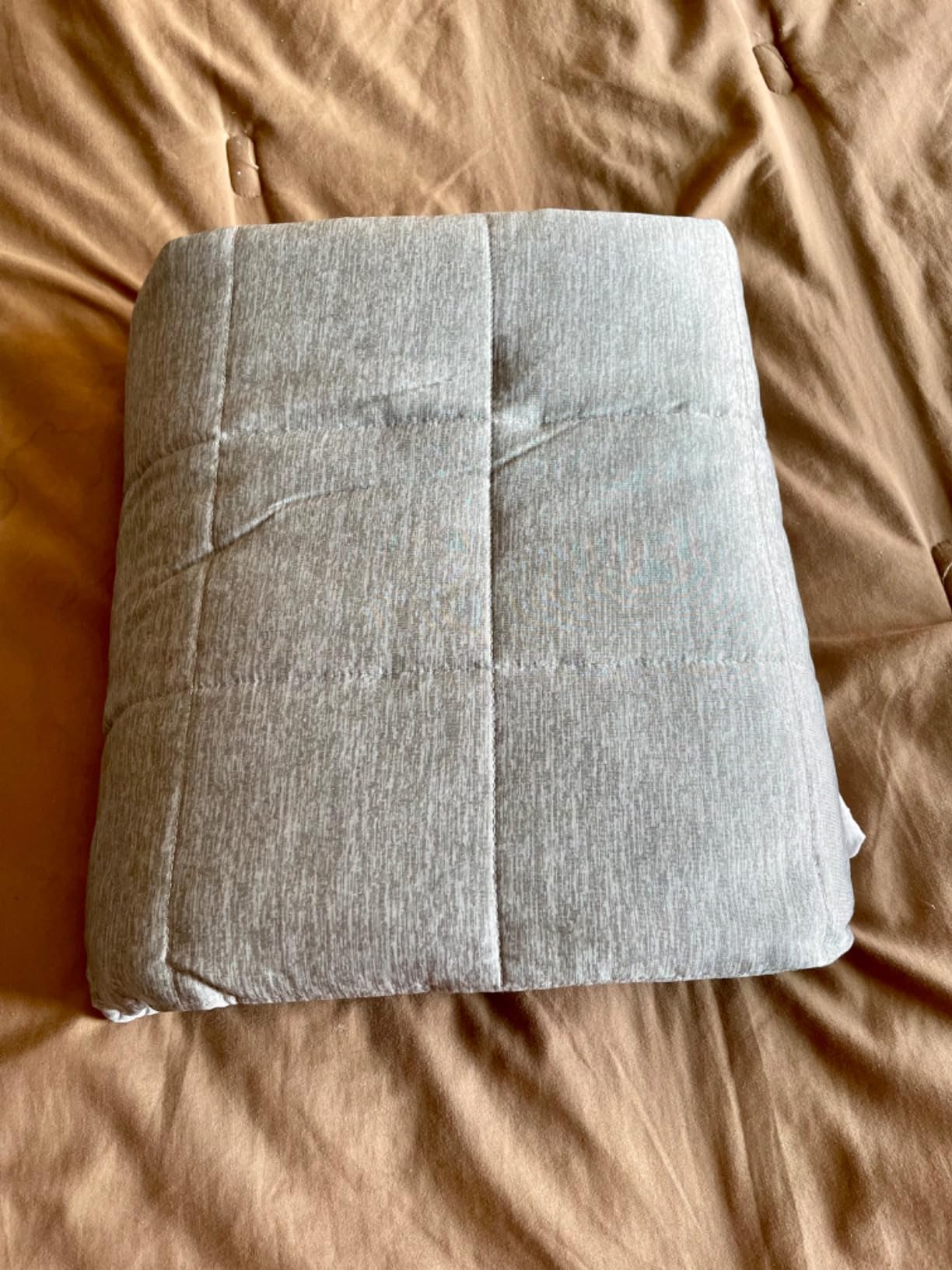 Satwip Weighted Blanket Queen Size 15 LBS, Cooling Weighted Blanket for Hot Sleepers, Cool Moire Jersey with Soft Breathable Sanded, 60 x 80 inches customer photo 1