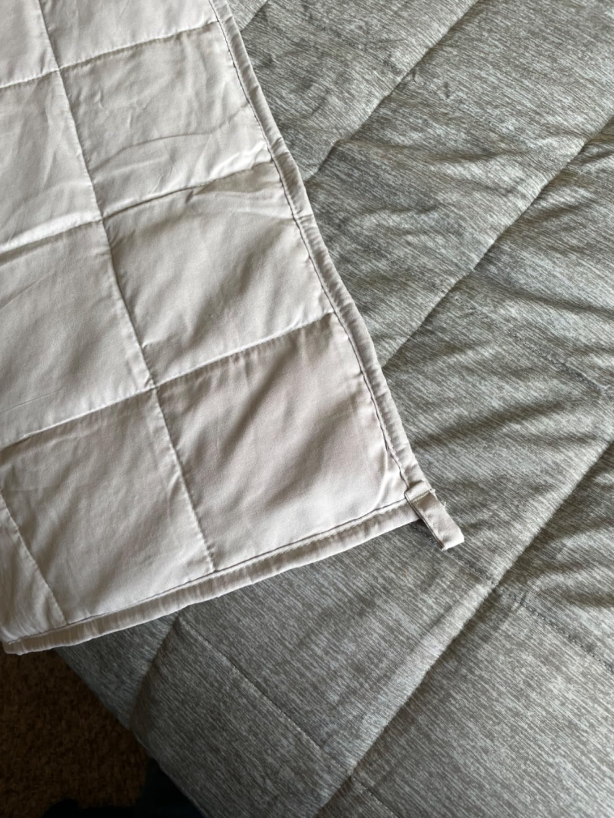 Satwip Weighted Blanket Queen Size 15 LBS, Cooling Weighted Blanket for Hot Sleepers, Cool Moire Jersey with Soft Breathable Sanded, 60 x 80 inches customer photo 2