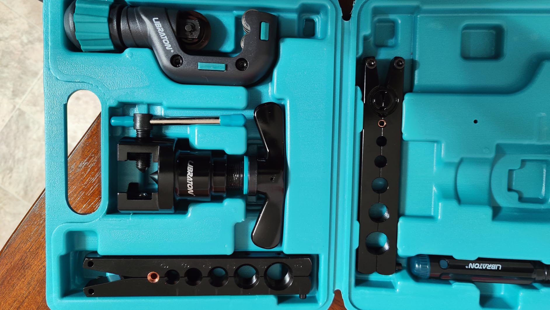 LIBRATON Flaring Tool, HVAC Flaring Tool Kit, Copper Flaring Tool, 45° Eccentric Single Flare Tool for 1/4''-3/4'' and 6-19mm with Pipe Cutter, Deburring Tool for Copper Aluminum Pipe customer photo 1