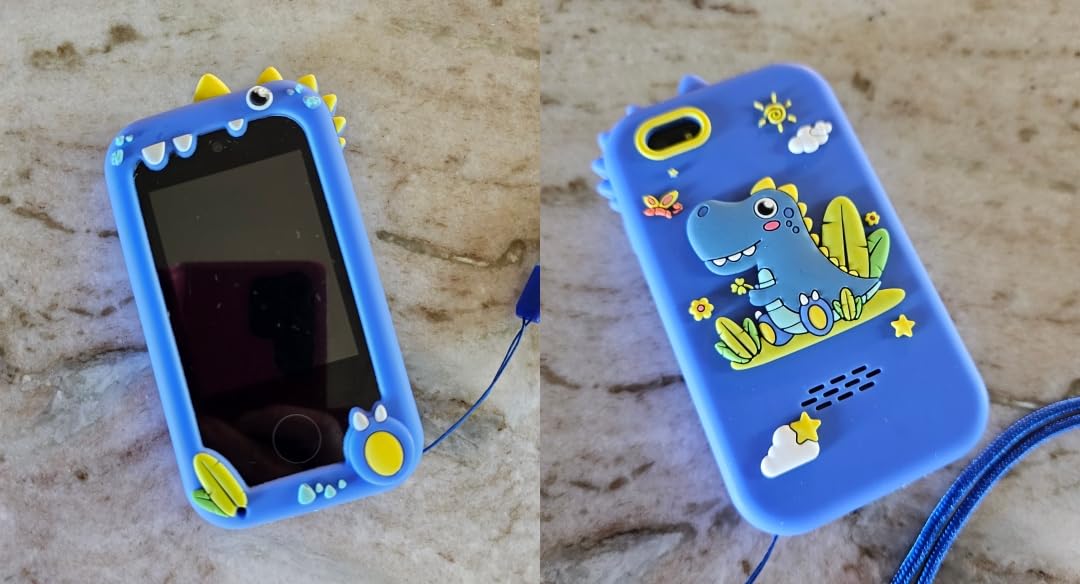 KOKODI Kids Smart Phone Toys, Birthday Gifts Idea Dinosaur Toys for 3 4 5 6 7 8 Year Old Boys, Touchscreen HD Digital Dual Video Camera customer photo 2