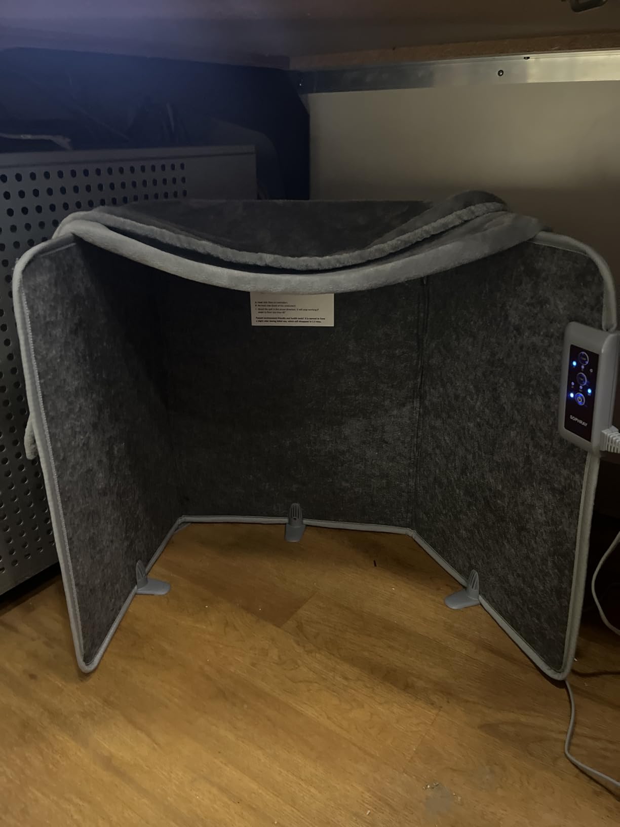 Foldable Leg Warmer With Soft Blanket, Under Desk Leg Foot Knee Heater 235W, Small Personal Space Heater, Overheat Safe Protection, Timer, Quiet, Easy Setup, for Home Office customer photo 2