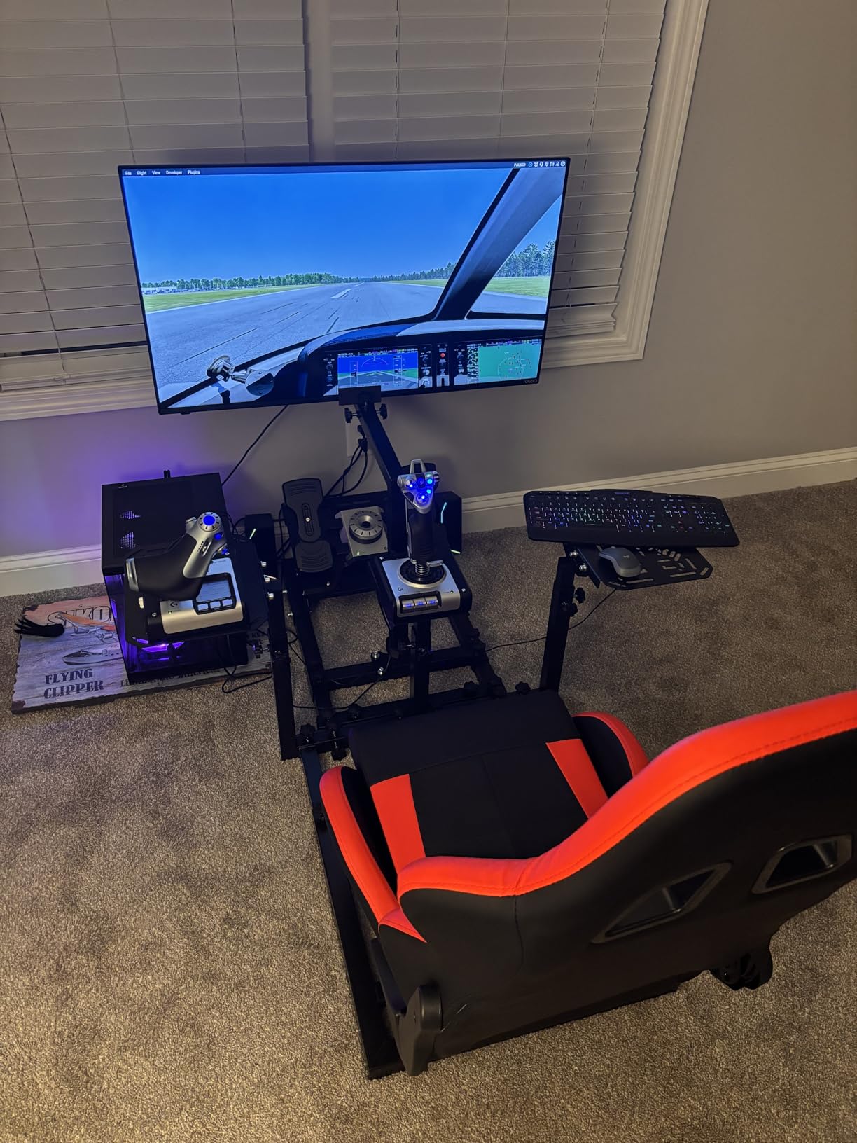Marada Modular Flight Racing Simulator Cockpit Both Flight Sim and Racing Sim Fit for Logitech/Thrustmaster/Honeycomb Alpha Bravo customer photo 1