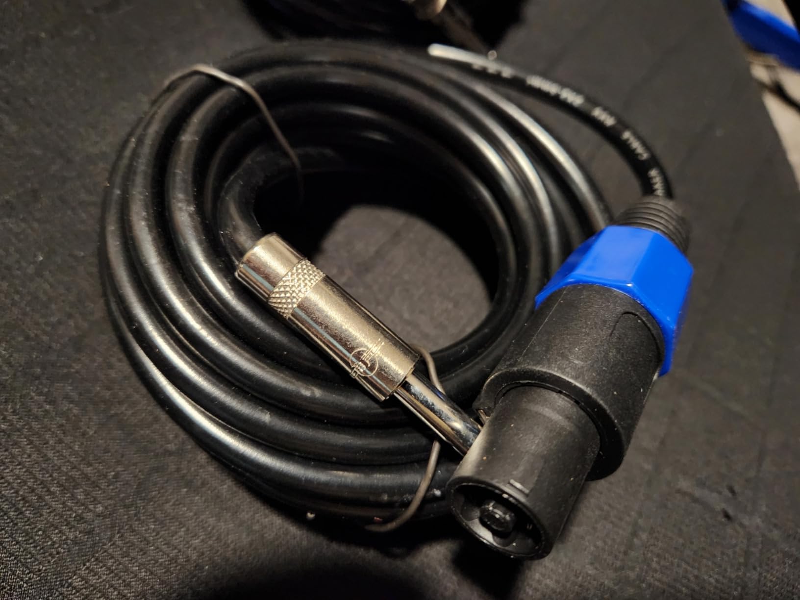 Professional 12 Gauge 50 Feet Speakon to 1/4 Inch Speaker Cables - 12AWG 50ft DJ/PA SpeakON to 1/4