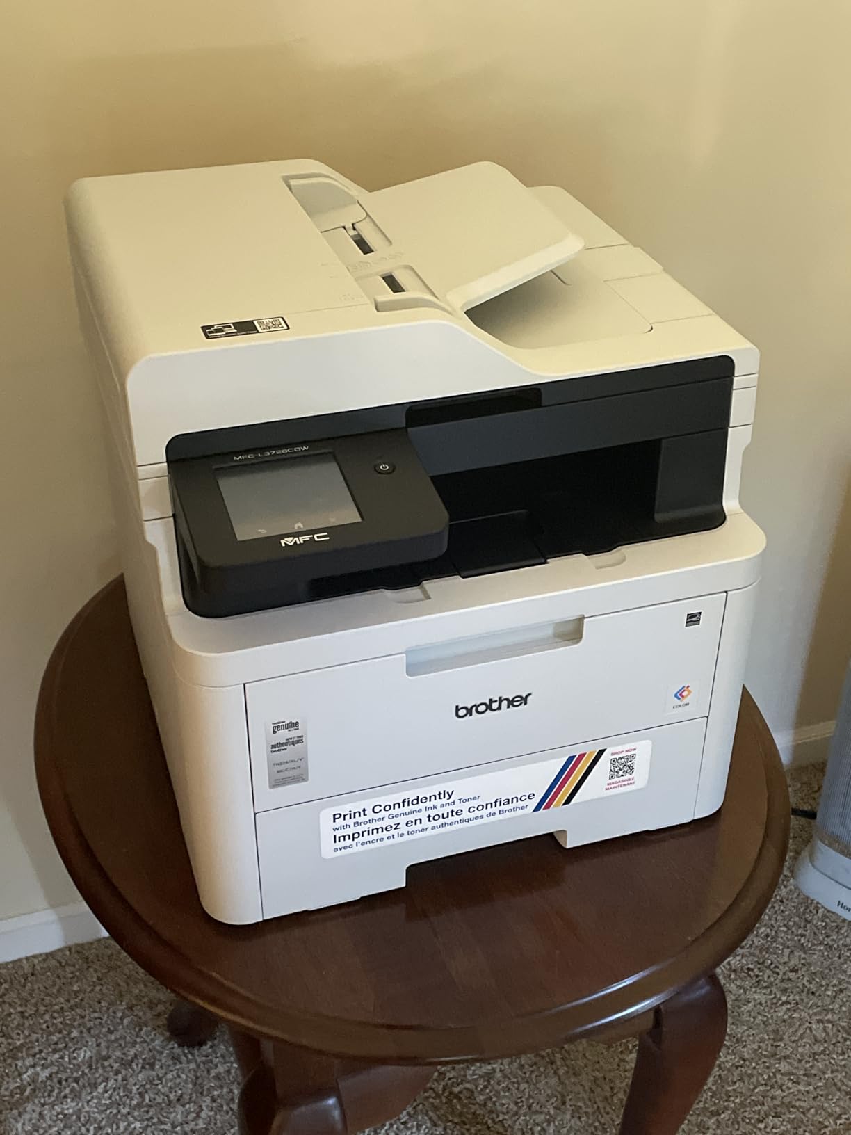 Brother MFC-L3720CDW Wireless Color Laser All-in-One with Scanner, Copier, Fax, Auto Duplex customer photo 1