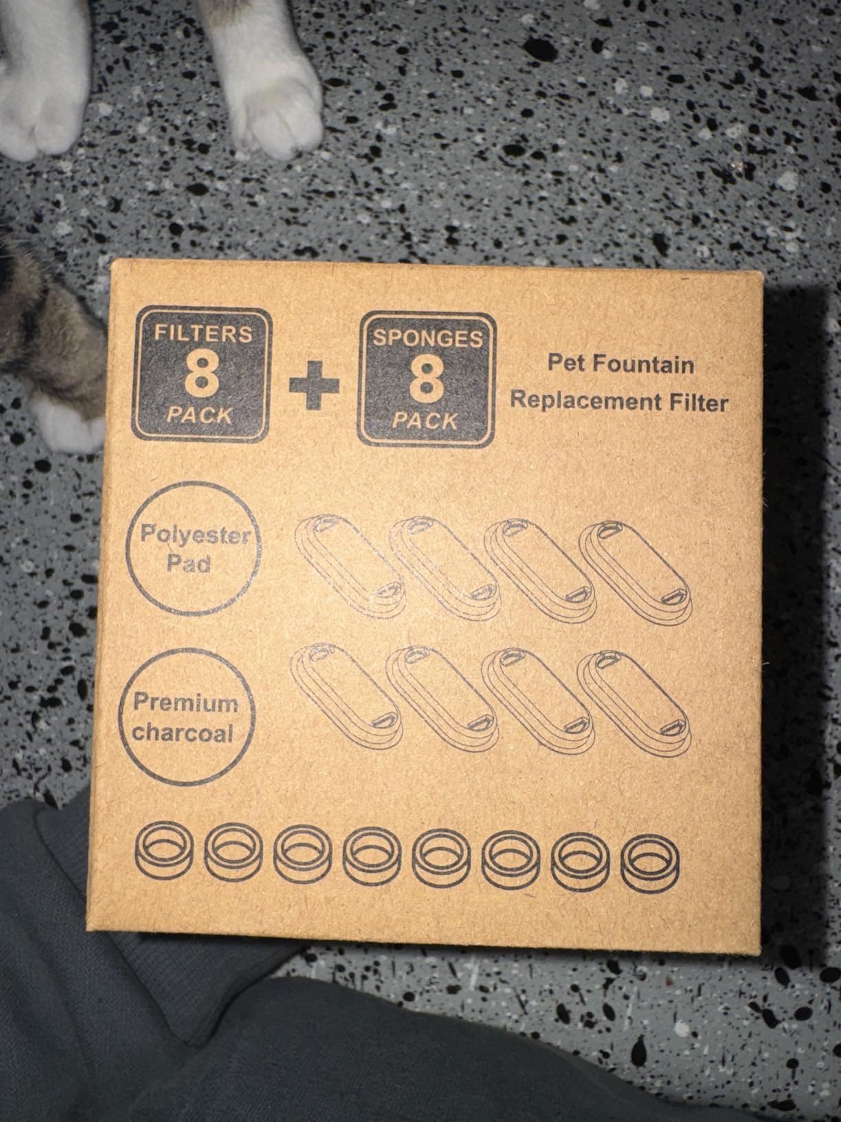 Cat Water Fountain Stainless Steel with Water Level Window,108oz/3.2L Cat Fountain Quiet Automatic Pet Water Fountain for Cats and Small Dogs customer photo 1