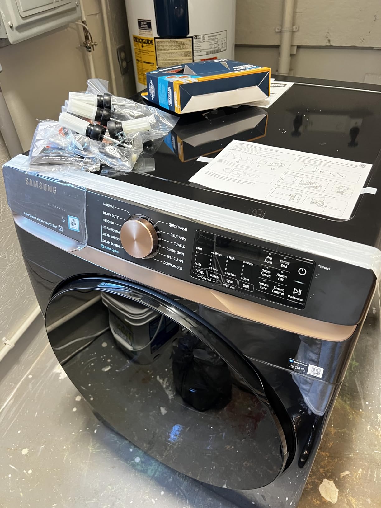 5.0 cu. ft. Extra Large Capacity Smart Front Load Washer with Super Speed Wash and Steam, Brushed Black, WF50BG8300AVUS customer photo 2