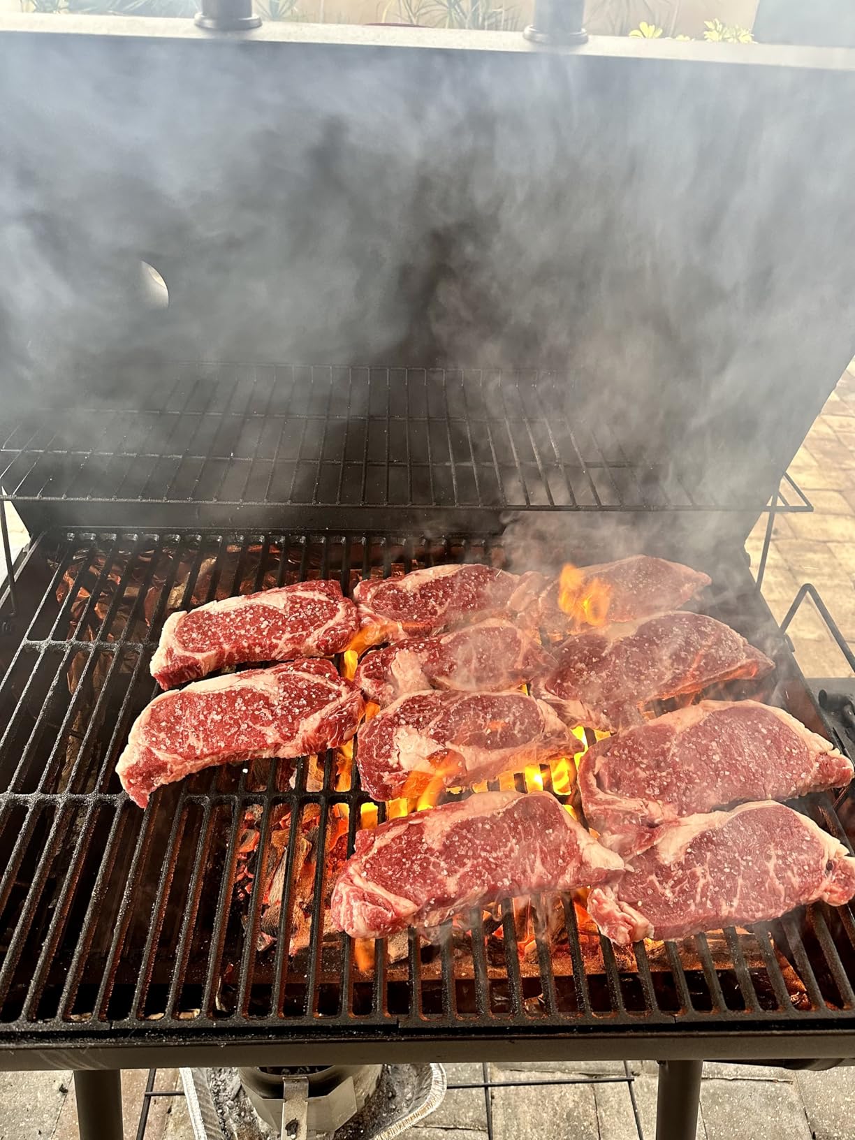 Char-Griller Smokin Pro Charcoal Grill and Offset Smoker with Side Fire Box, Dual Damper Control, Chrome Plated Steel Warming Rack, 1,130 Cooking Square Inches in Black, Model CG30044223 customer photo 2