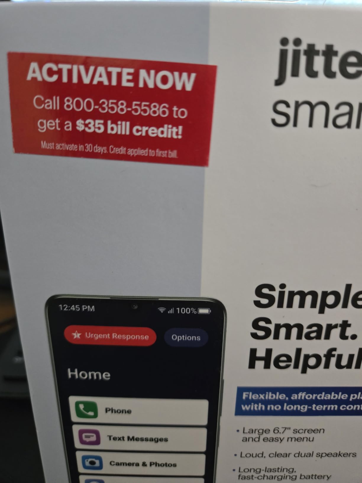 LIVELY Jitterbug Smart4 Smartphone for Seniors - Cell Phone for Seniors - Not Compatible with Other Wireless Carriers - No SIM Needed customer photo 1