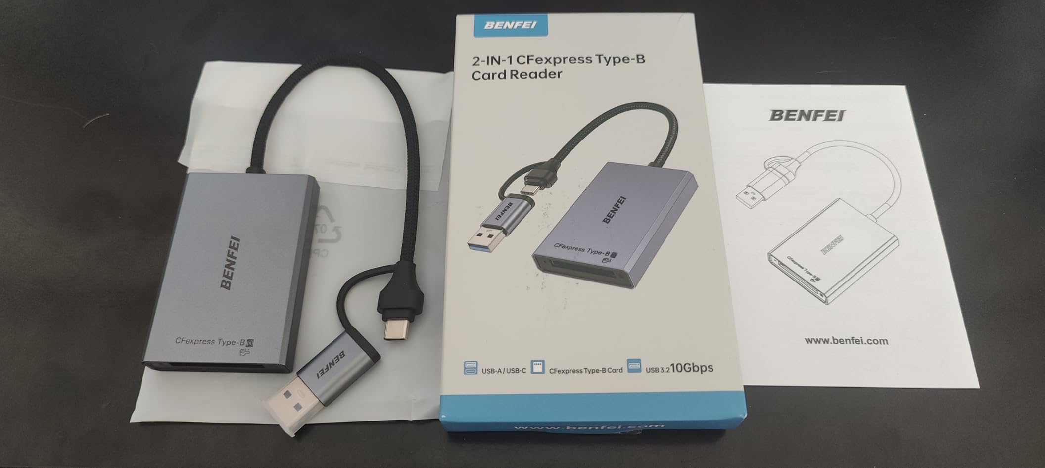 BENFEI CFexpress Type B Card Reader with USB 3.2 (Gen 2) 10Gbps, USB-C&USB-A 2-in-1 Type B CFexpress Adapter customer photo 1