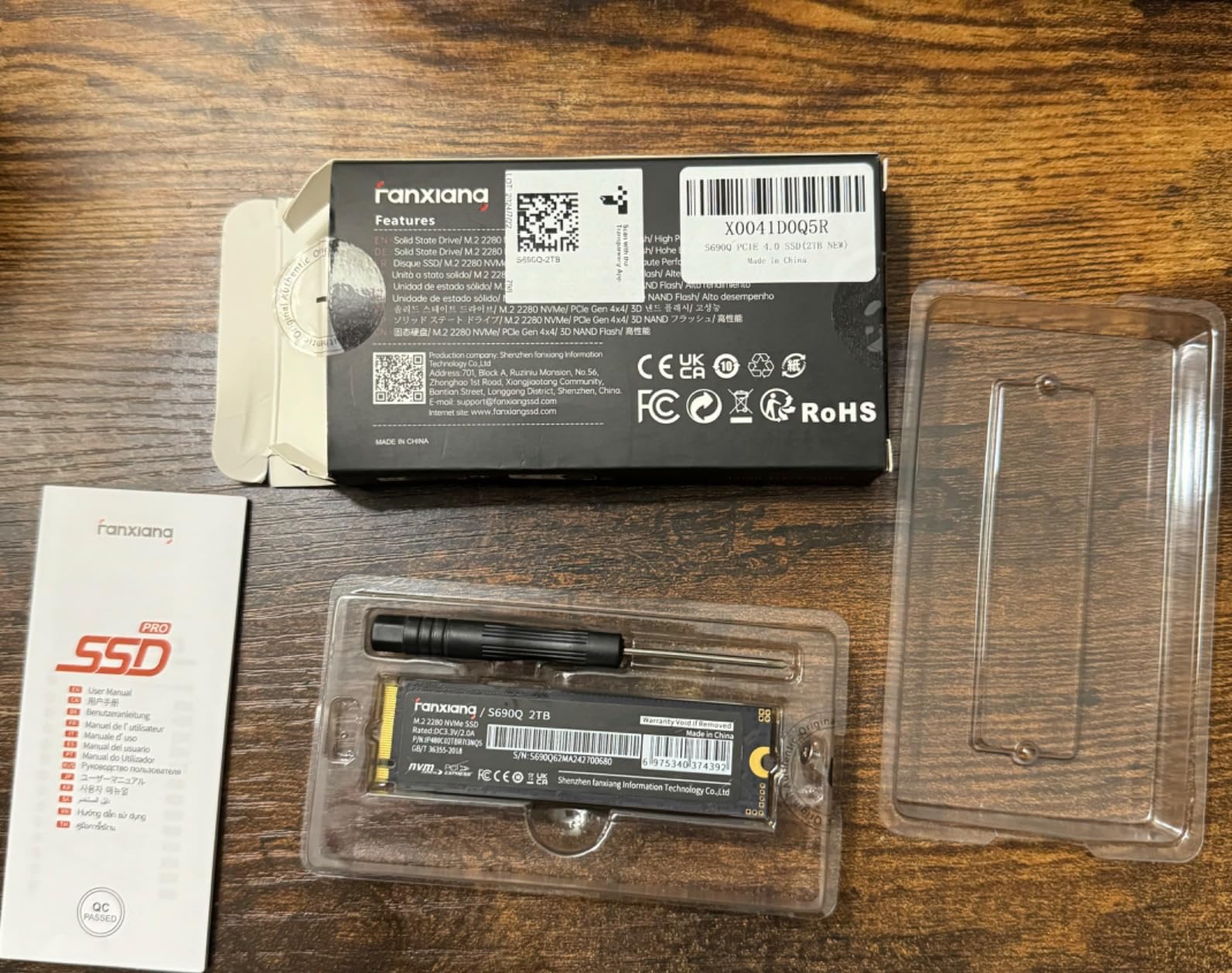 fanxiang 500GB NVMe SSD PCIe Gen4 M.2 SSD, Up to 4700 MB/s, Internal Gaming SSD for PS5, 3D NAND SLC Cache Solid State Drive customer photo 1