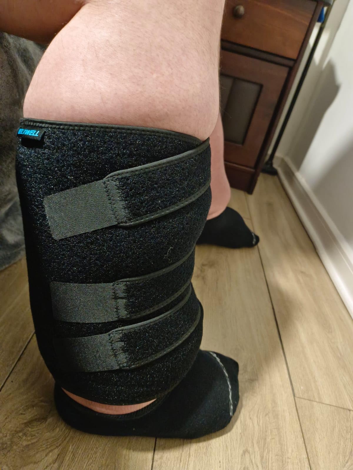 Beltwell Lymphedema Compression Calf Wrap - Adjustable Calf Brace Sleeve for Men & Women customer photo 2