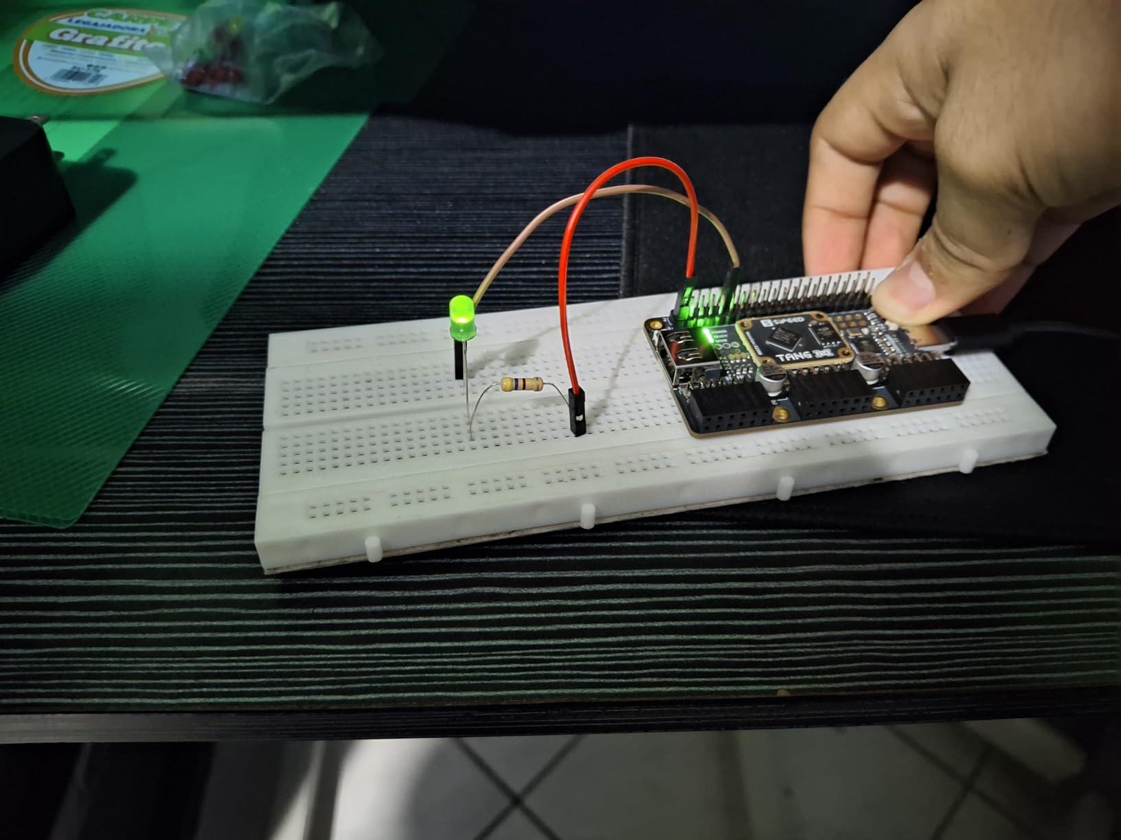 Sipeed Tang Primer 25K GW5A FPGA Development Board, 64Mbits Linux RISCV Single Board Computer, with MIPI 2.5Gbps Ethernet PMOD Port for FPGA Education, Support SDRAM HDMI Camera Module (PMOD Bundle) customer photo 1