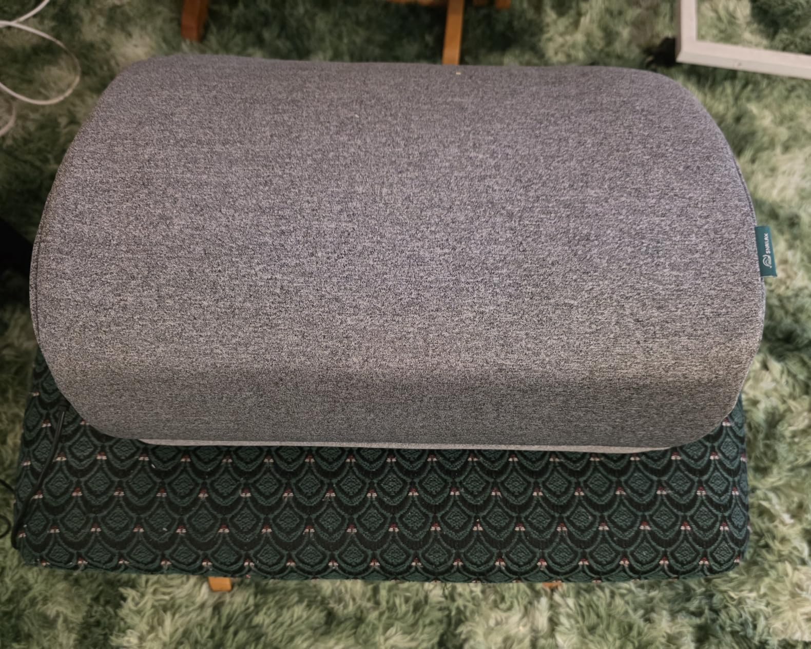 Snailax Heated Foot Rest Under Desk at Work, FSA Eligible Desk Foot Stool with Heat & Vibration Massage, Adjustable Height, 2 Heat Levels Foot Warmer customer photo 2