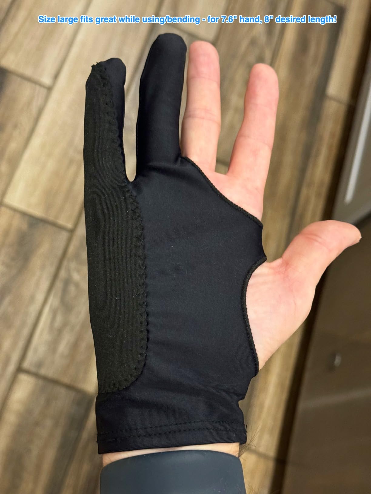 Drawing Glove Right Left Hand, Palm Rejection Digital Art Glove for Tablet iPad, Sketching Drawing Gloves with Two Finger, [2 Pack] Size M customer photo 2