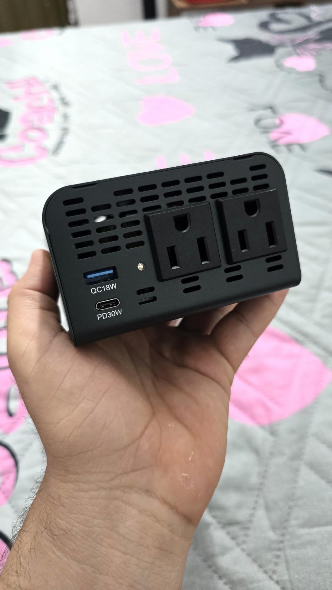 BESTEK 400W Pure Sine Wave Power Inverter - DC 12V to 110V AC Converter, Fast Car Charger Adapter with 30W USB-C/18W Quick Charge/Dual 110V AC Outlet, Car Plug Adapter Outlet for Laptop customer photo 2