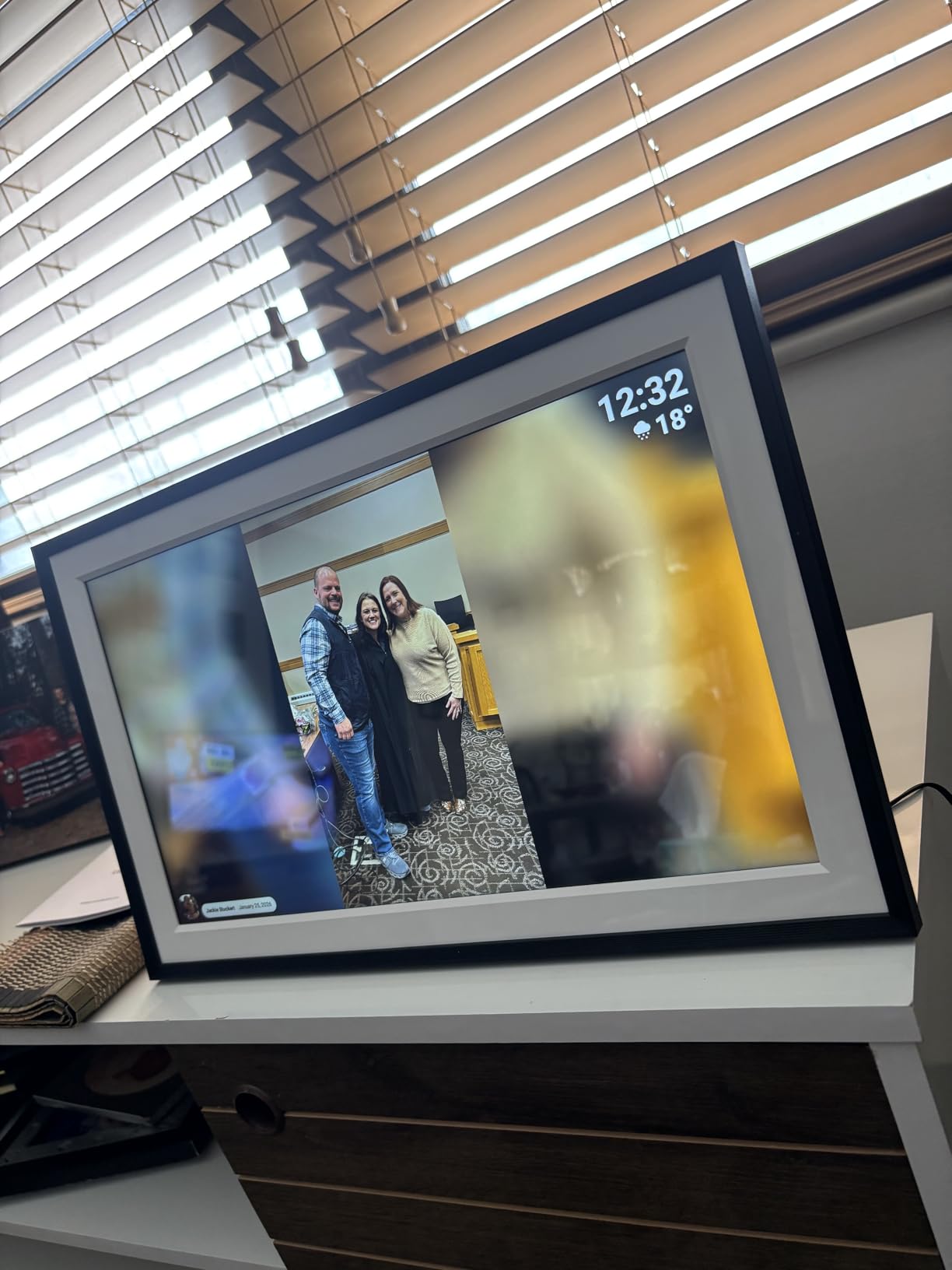 Digital Picture Frame, 15.6 Inch Large Frameo Digital Photo Frame WiFi, 32GB, 1920 x 1080 IPS HD Touch Screen customer photo 2