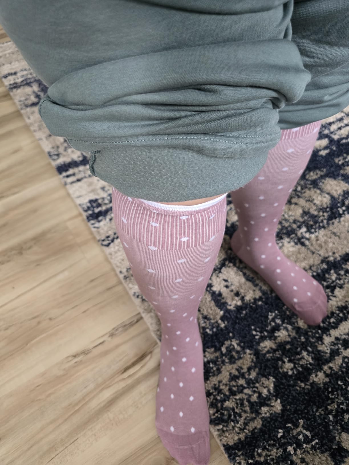 3 Pairs Plus Size Compression Socks Wide Calf - Bamboo Viscose Knee High Socks | Circulation Support customer photo 2