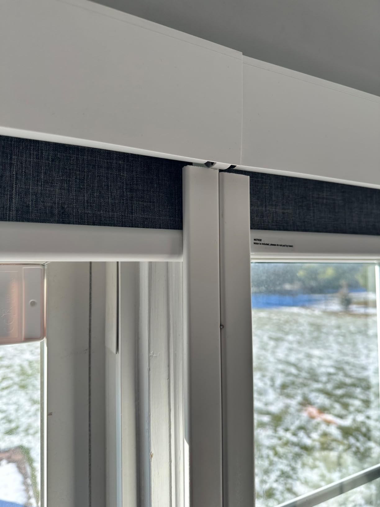Motorized Blinds with Remote, [Free Solar Panels] Cordless Smart Blinds with Valance Cover, Blackout Electric Blinds with Remote Control, Automatic Roller Shades for Windows White 34 W x 72 H customer photo 1