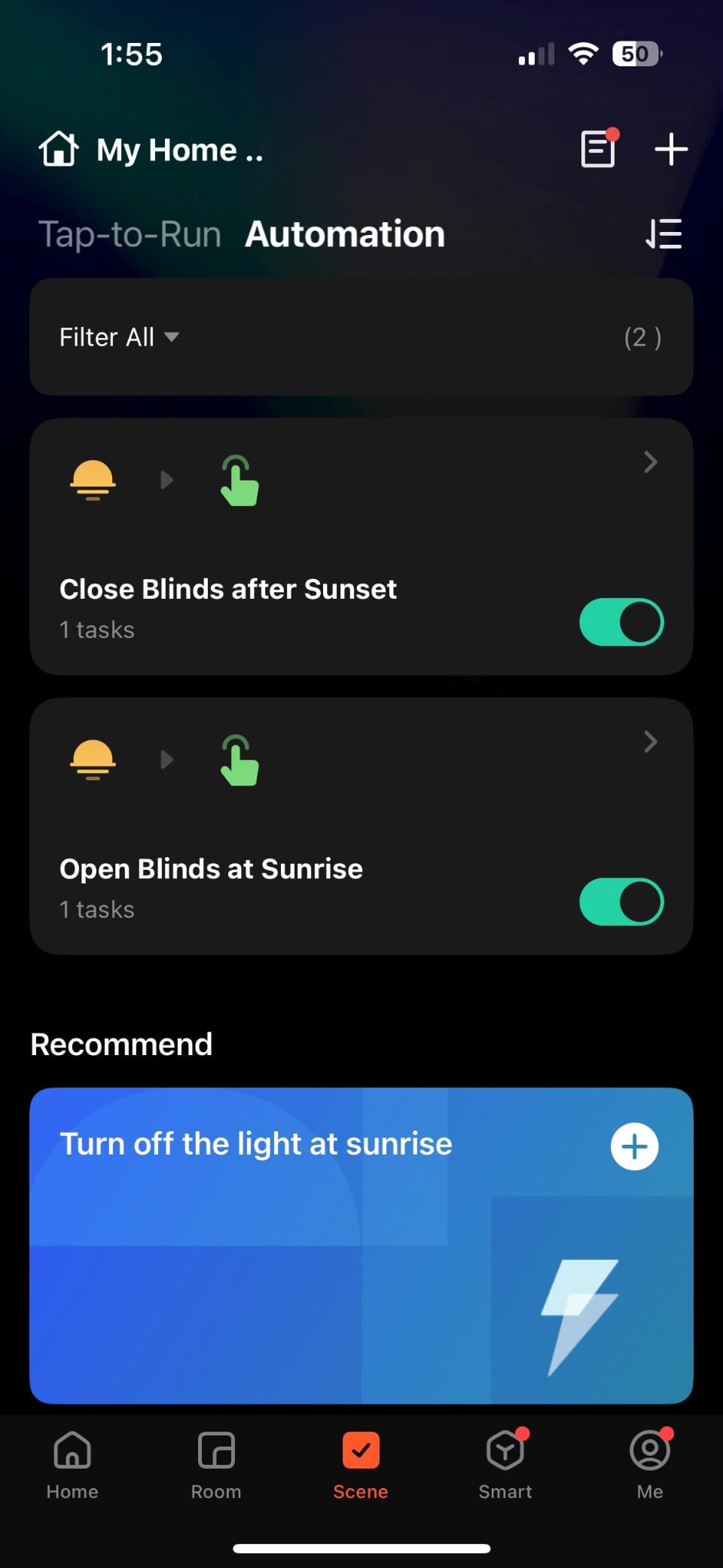 Motorized Blinds with Remote, [Free Solar Panels] Cordless Smart Blinds with Valance Cover, Blackout Electric Blinds with Remote Control, Automatic Roller Shades for Windows White 34 W x 72 H customer photo 2