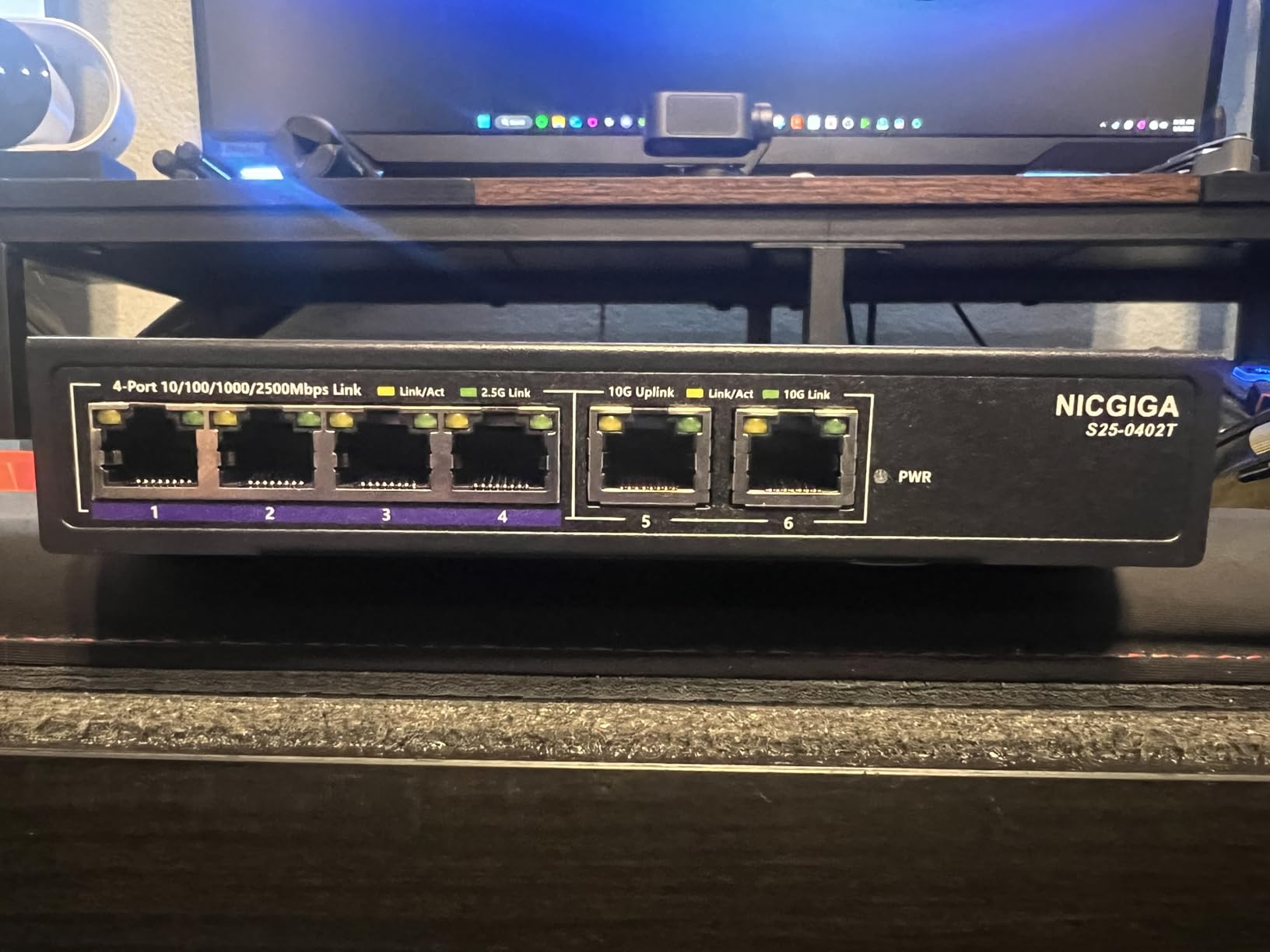 NICGIGA 8 Port 10G Ethernet Switch Unmanaged with 8X 10Gb Base-T Ports, 10Gbps Network Switch for 10G NAS, PC, WiFi7 Router, Desktop or 19-inch Rack Mount customer photo 1