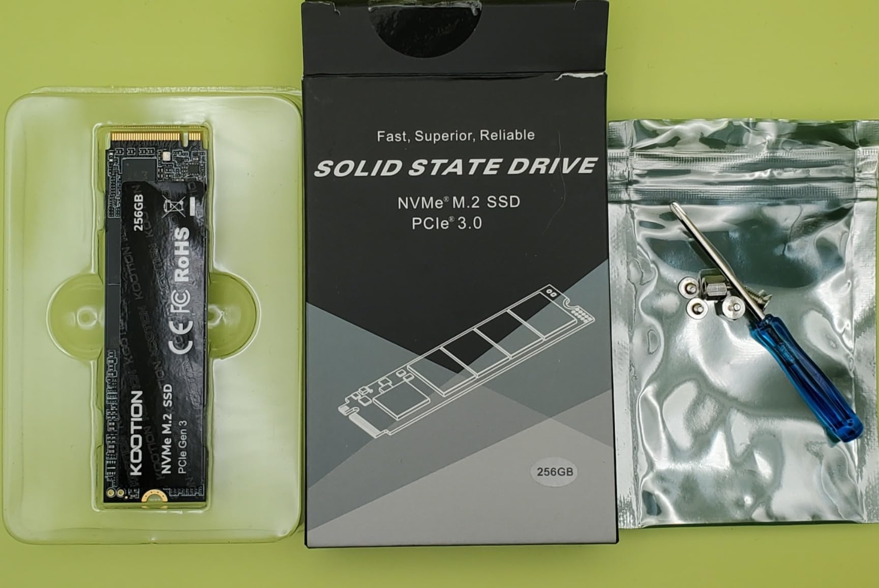 KOOTION 256GB NVMe M.2 PCIe 2280 SSD | Gen3x4 Internal Solid State Drive Hard Drive Up to 3000MB/s | Compatible with Laptop & PC Desktop customer photo 2