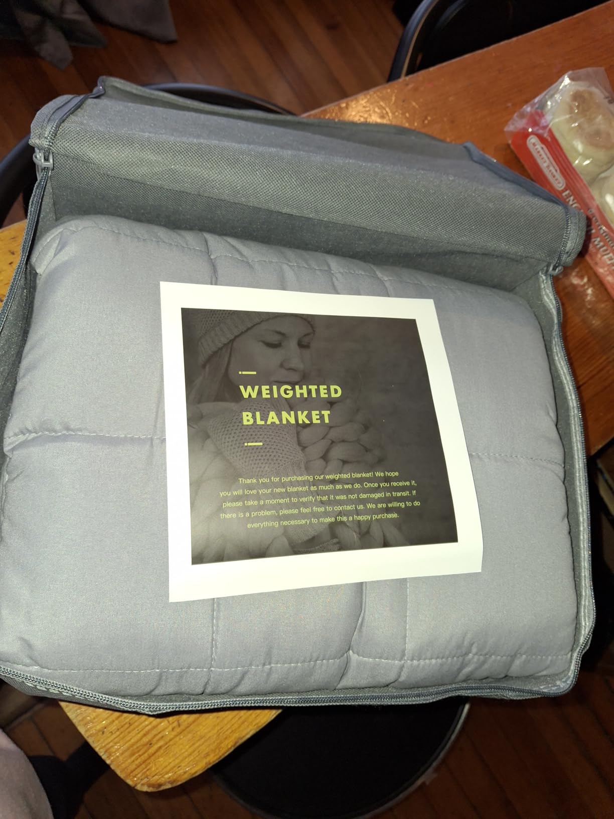 Topblan Weighted Blanket for Adults 12lbs, Soft Cooling Breathable Weighted Throw for Sleeping, Machine Washable Heavy Blanket with Glass Beads customer photo 1