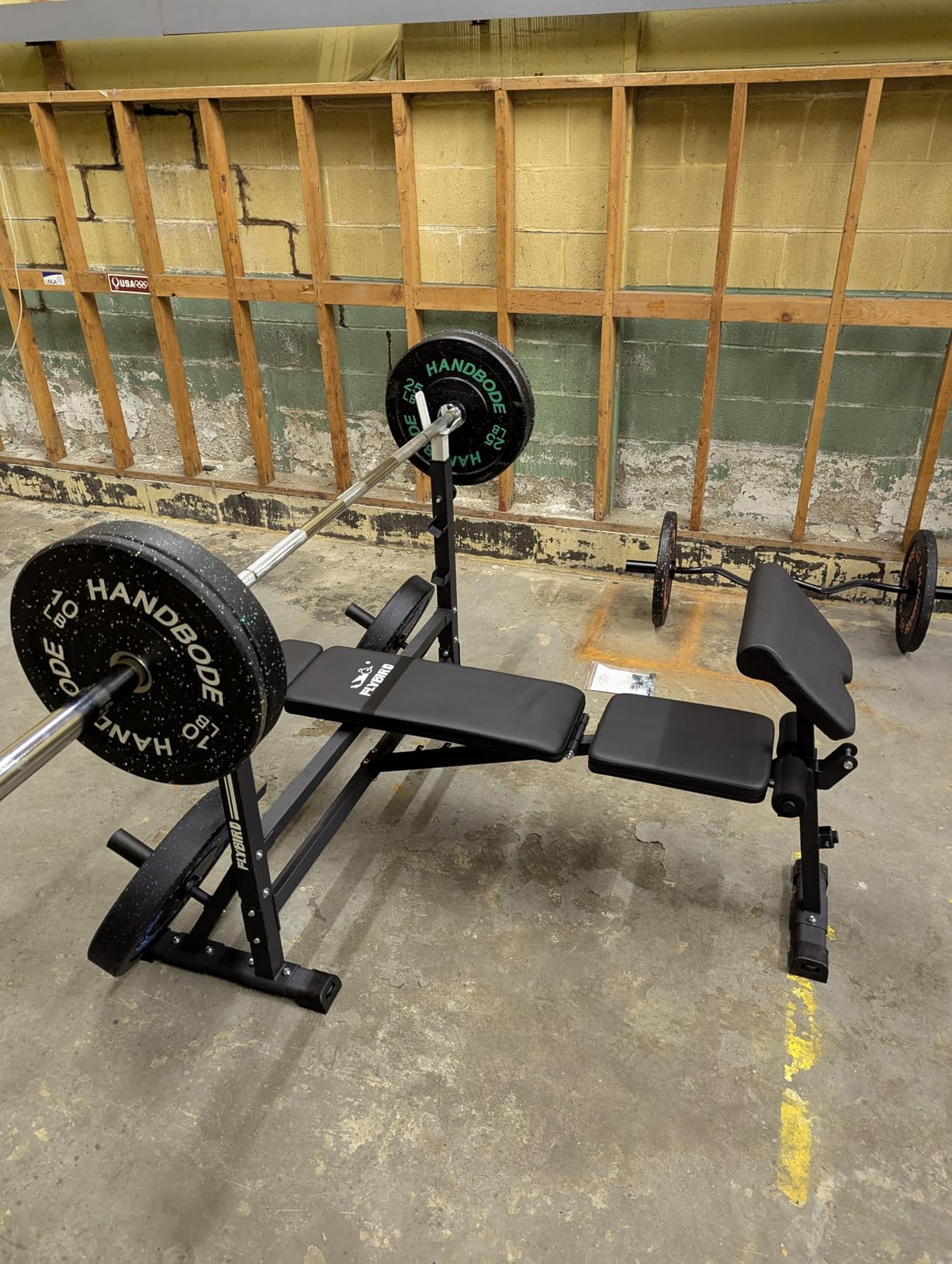2-Inch Bumper Plates High Bounce, Olympic Weight Plate Set 45/100/160/190/260/300lb, Barbell Weight Plates Set for Home Gym, Colored Weights customer photo 1